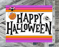 Happy Halloween Pink Purple Orange, Halloween Sign, Halloween Decor, Halloween Wall Art