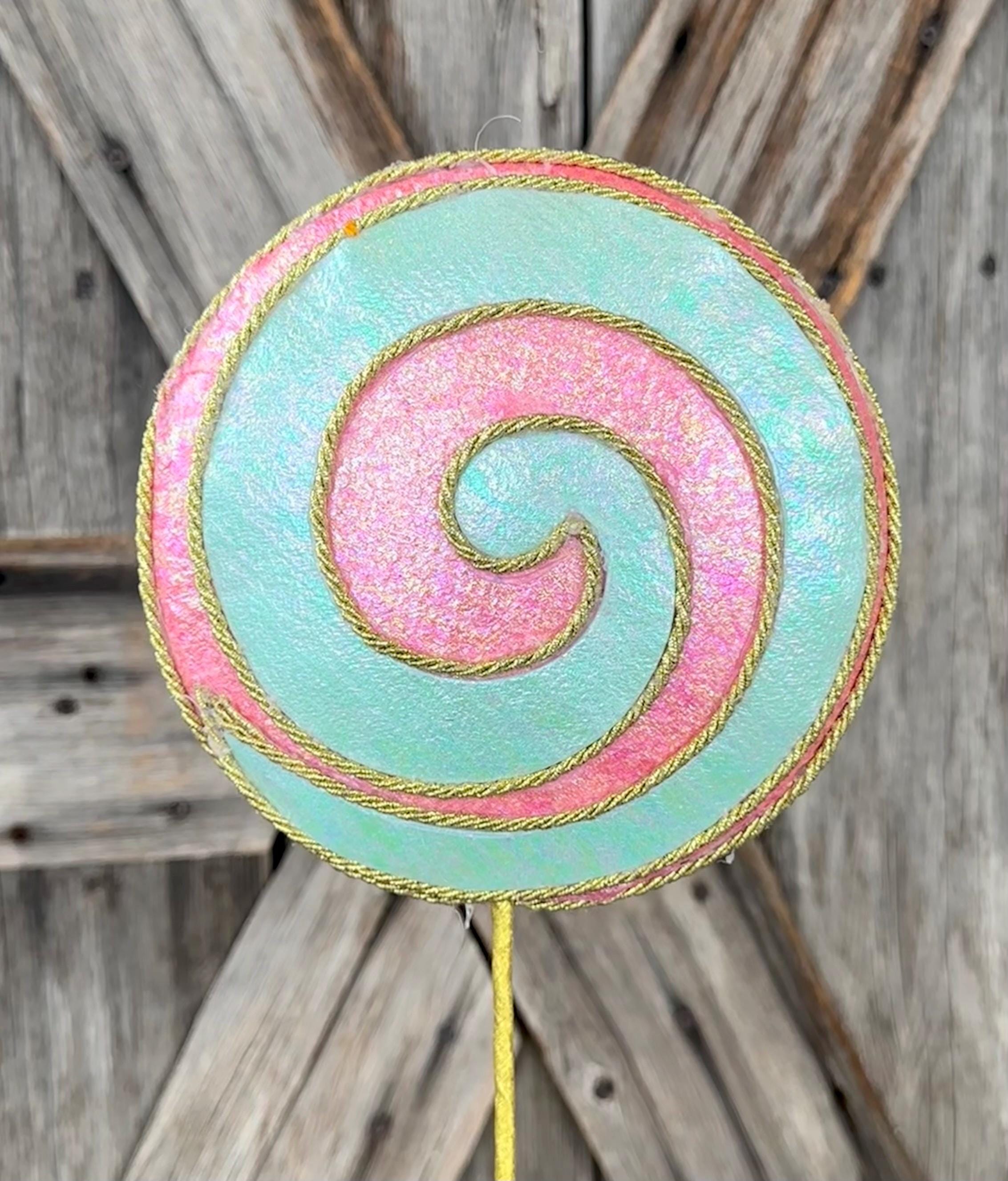 Pink Mint Gold Lollipop
