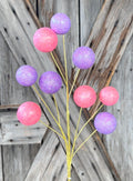 Pink Lavender Gold Ball Spray , Wreath Supply, Floral
