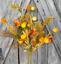 Autumn Wildflower Bush Orange , Wreath Supply, Floral