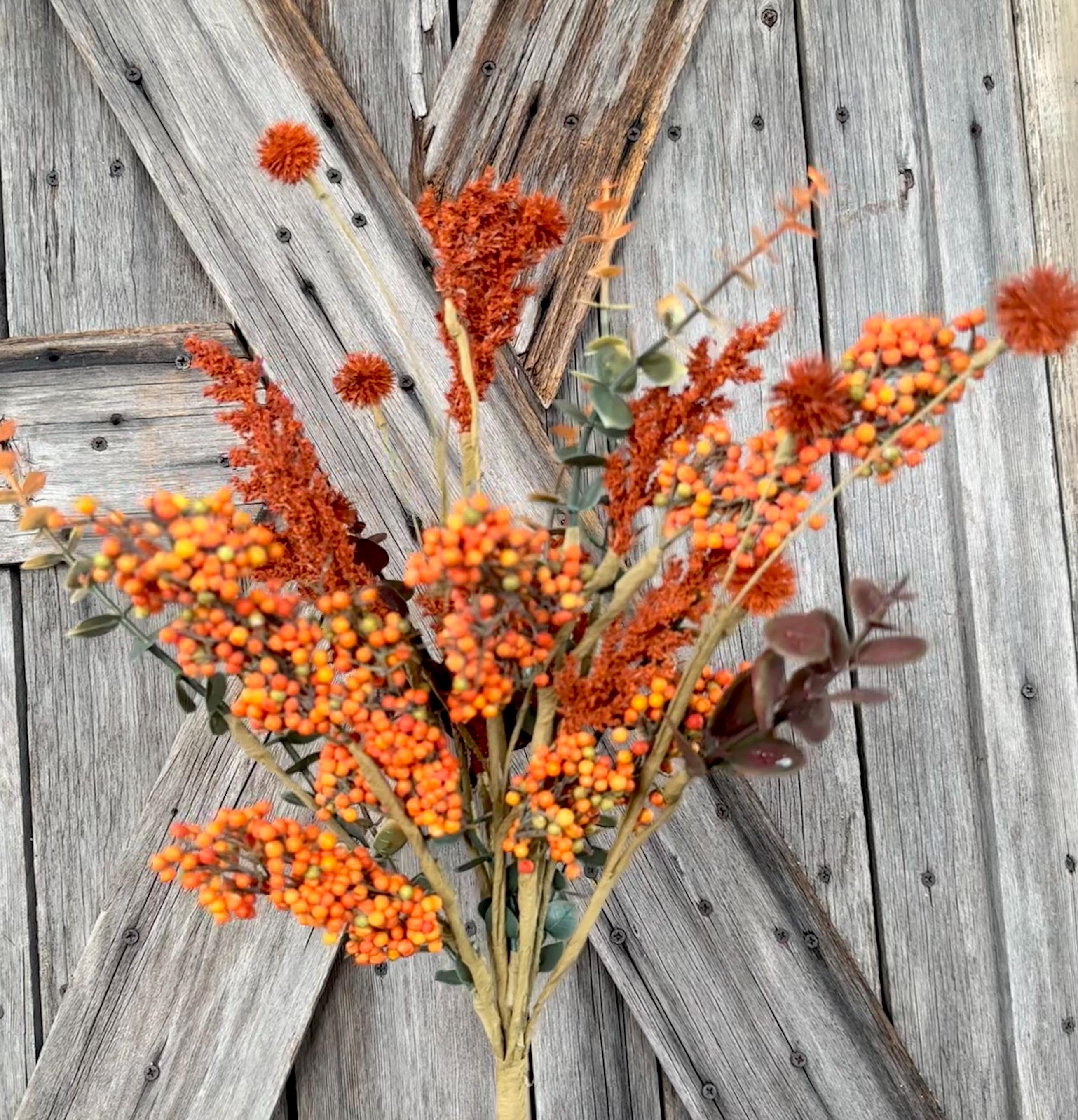 Fall Eucalyptus Heather Bush , Wreath Supply, Floral