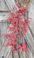 Pink Berry Spray Large, Pre-Cut Stem , Wreath Supply, Floral