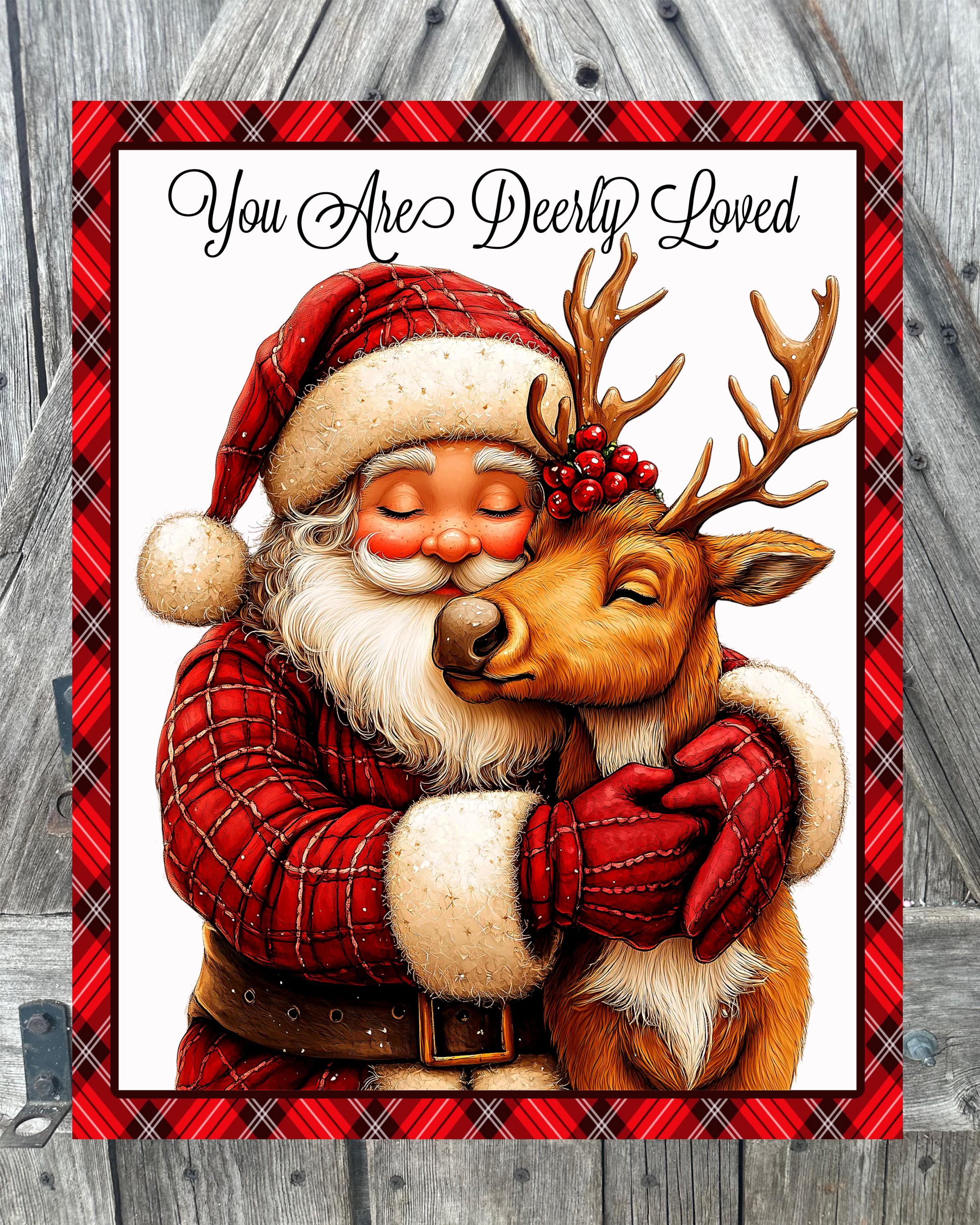 You Are Deerly Loved, Christmas Sign, Christmas Decor, Christmas Wall Art