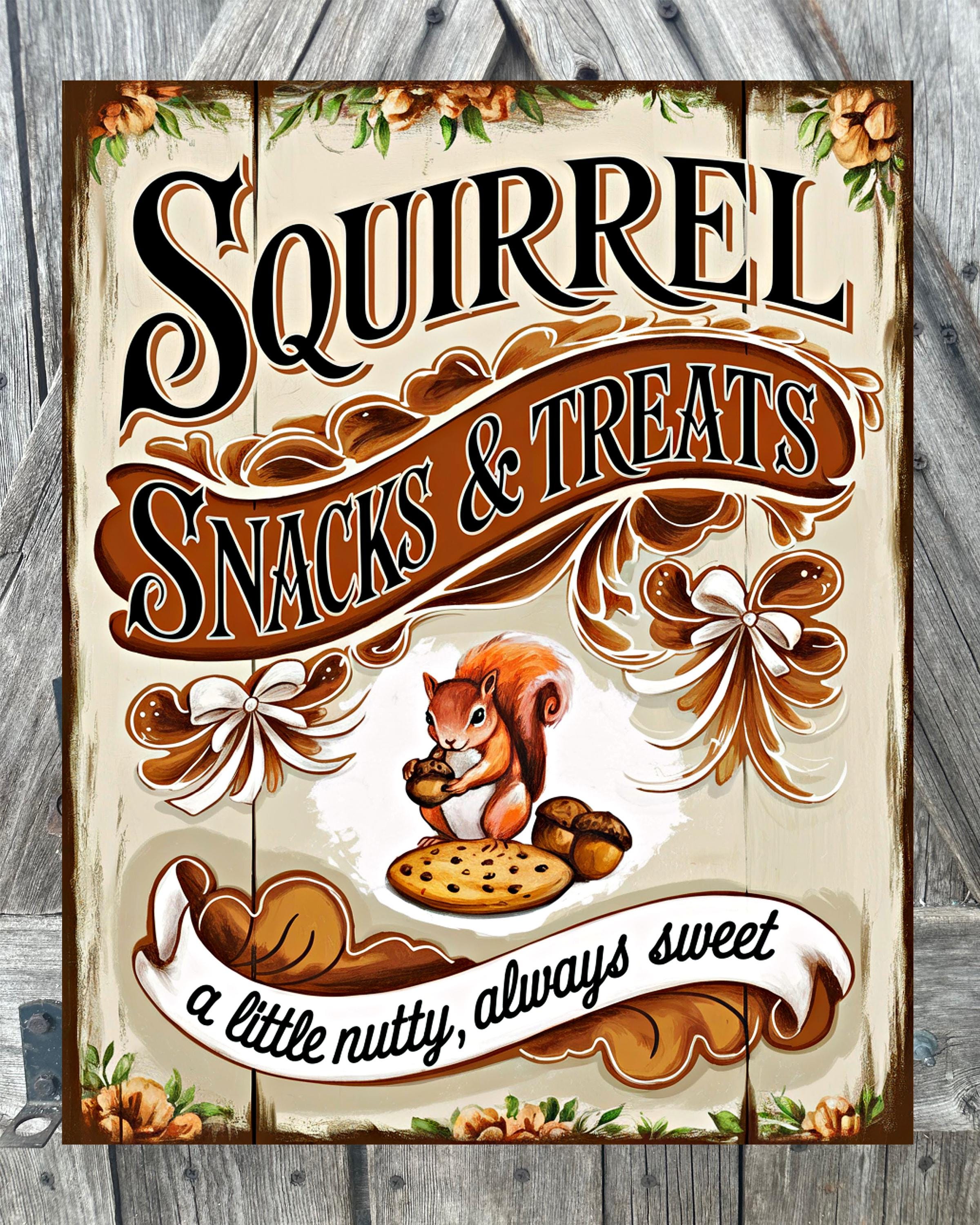 A Little Nutty, Autumn Sign, Autumn Decor, Autumn Wall Art