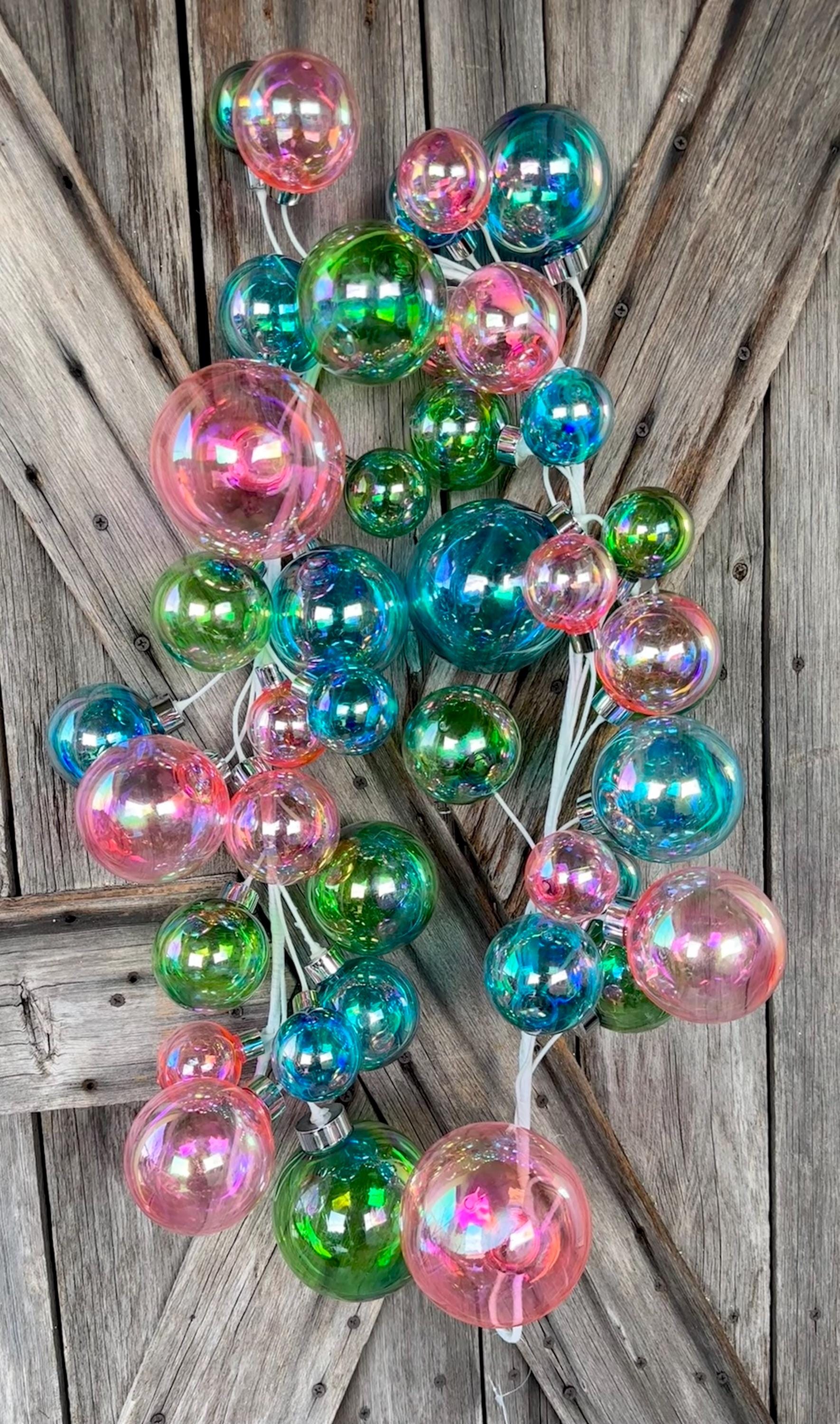 4 Foot Bright Iridescent Ball Garland
