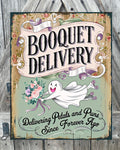 Booquet Delivery, Halloween Sign, Halloween Decor, Halloween Wall Art