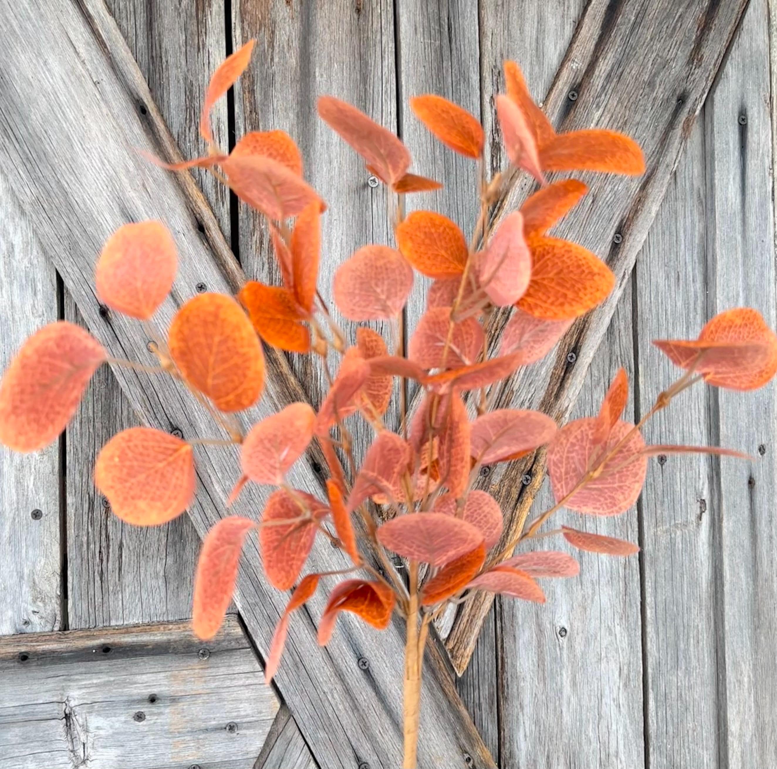 Fall Silver Dollar Leaf Spray , Wreath Supply, Floral