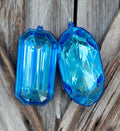 Set of 2 Sapphire Jewels, 5 Inches