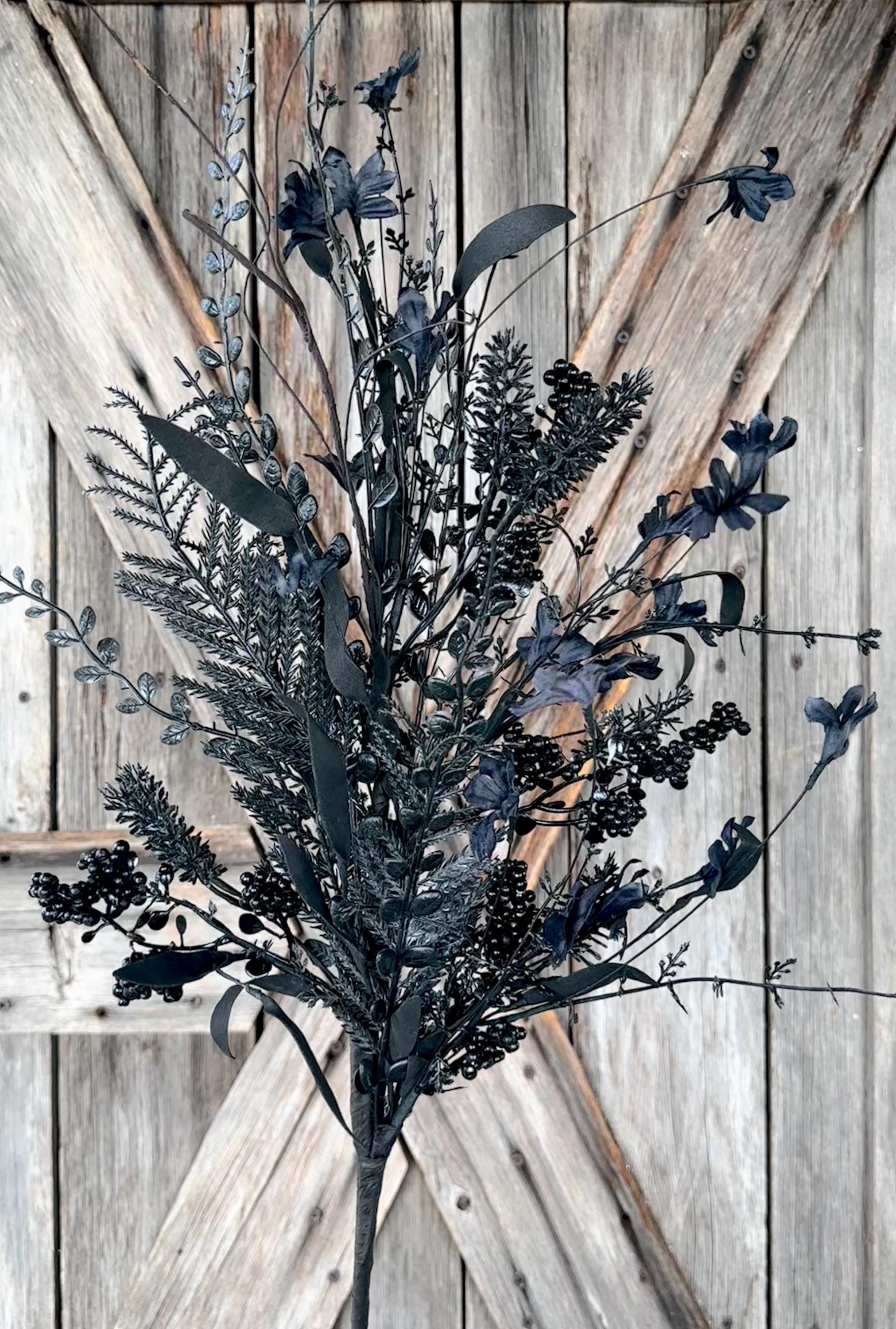 Black 60919 Spray , Wreath Supply, Floral