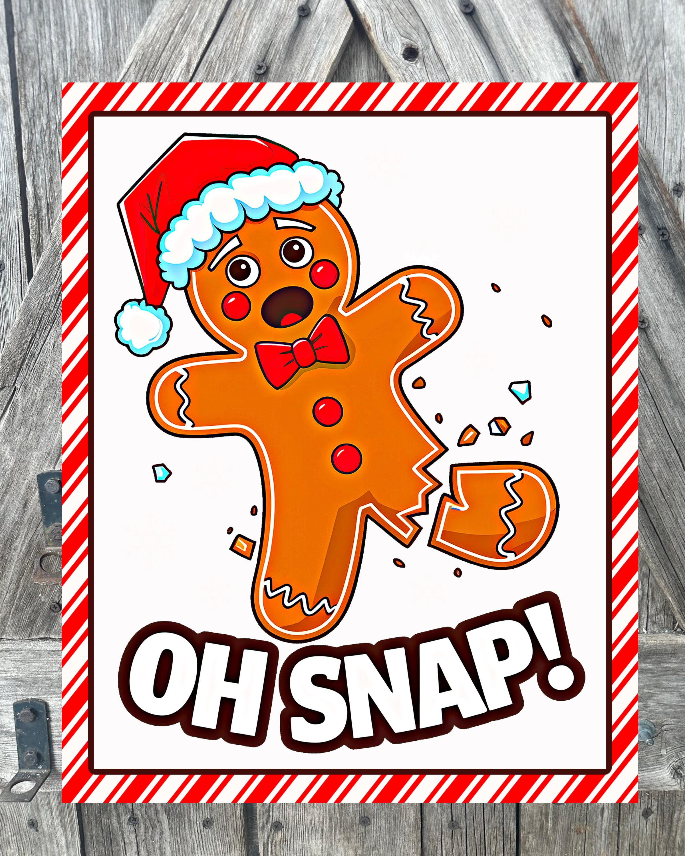 Oh Snap, Christmas Sign, Christmas Decor, Christmas Wall Art