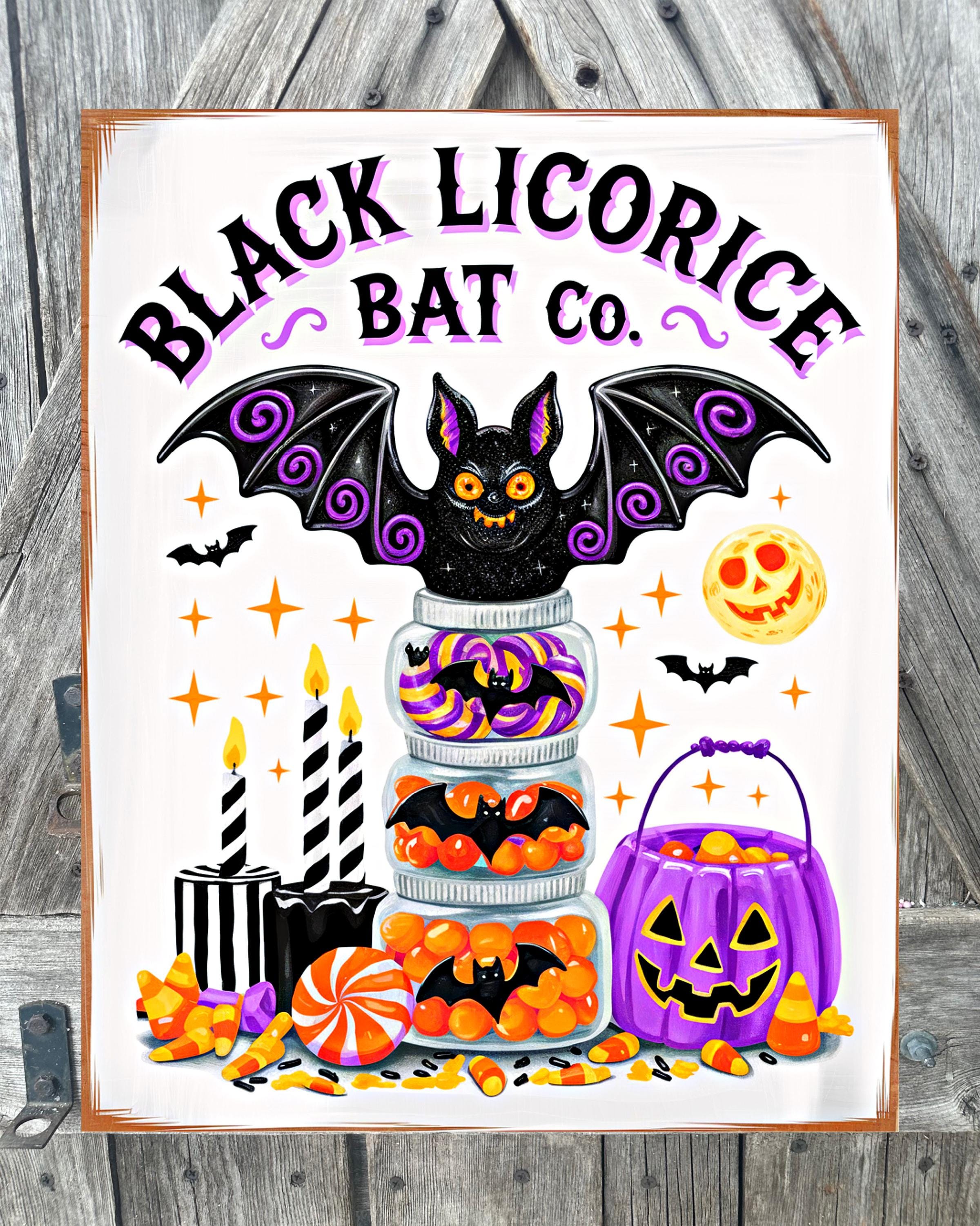 Black Licorice, Halloween Sign, Halloween Decor, Halloween Wall Art
