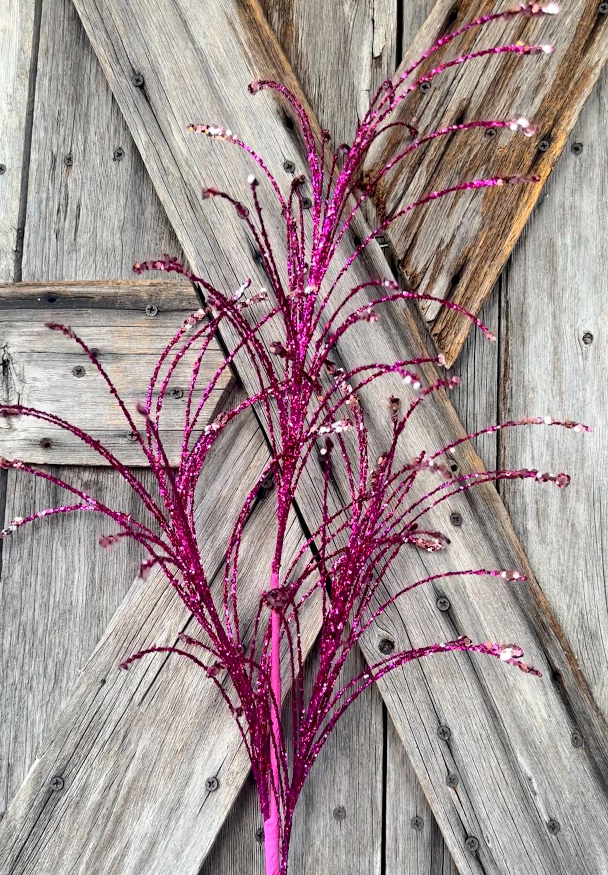 Hot Pink with Pink Tip Glitter Spray