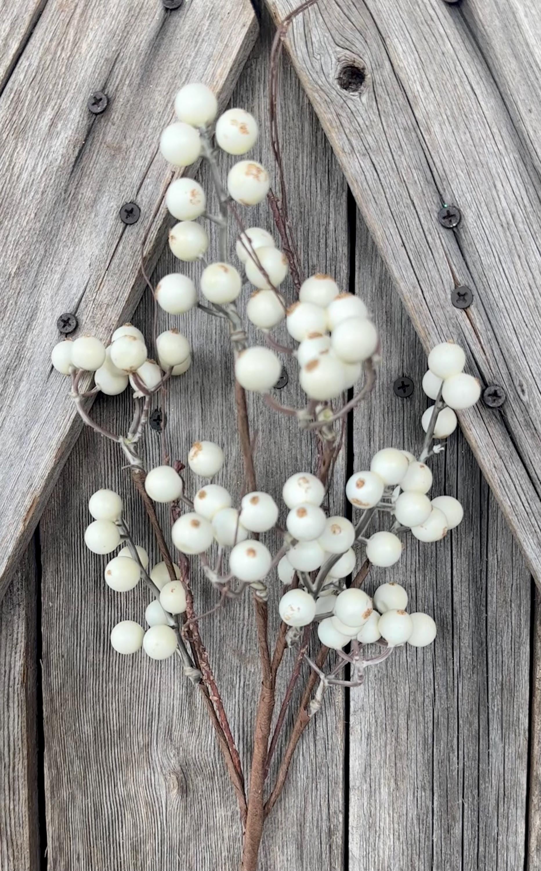 White Berry Twig Spray , Wreath Supply, Floral