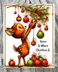 Home Is Where Christmas Is, Christmas Sign, Christmas Decor, Christmas Wall Art