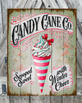 Candy Cane Co, Christmas Sign, Christmas Decor, Christmas Wall Art