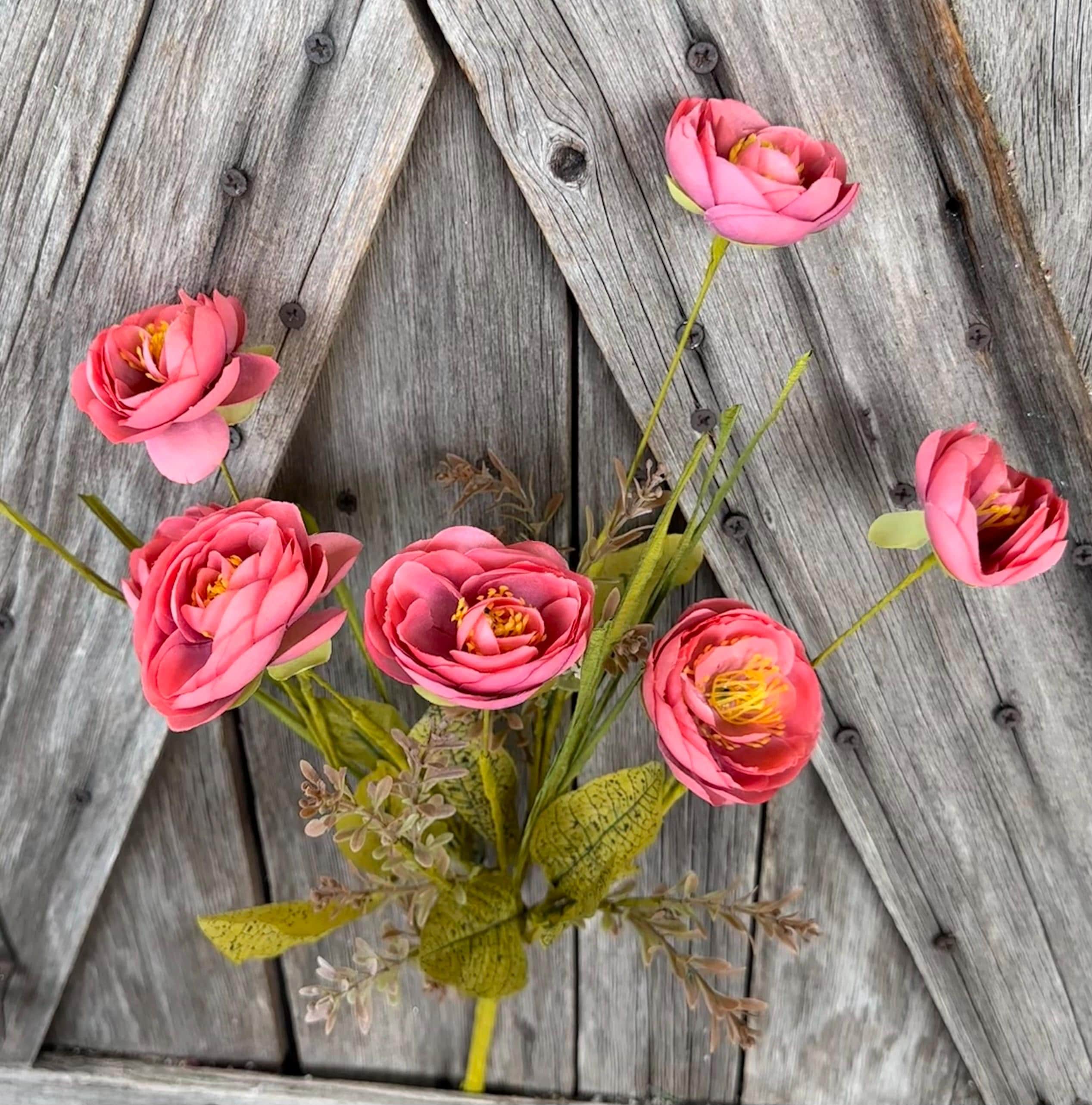 Pink Ranunculus Spray , Wreath Supply, Floral