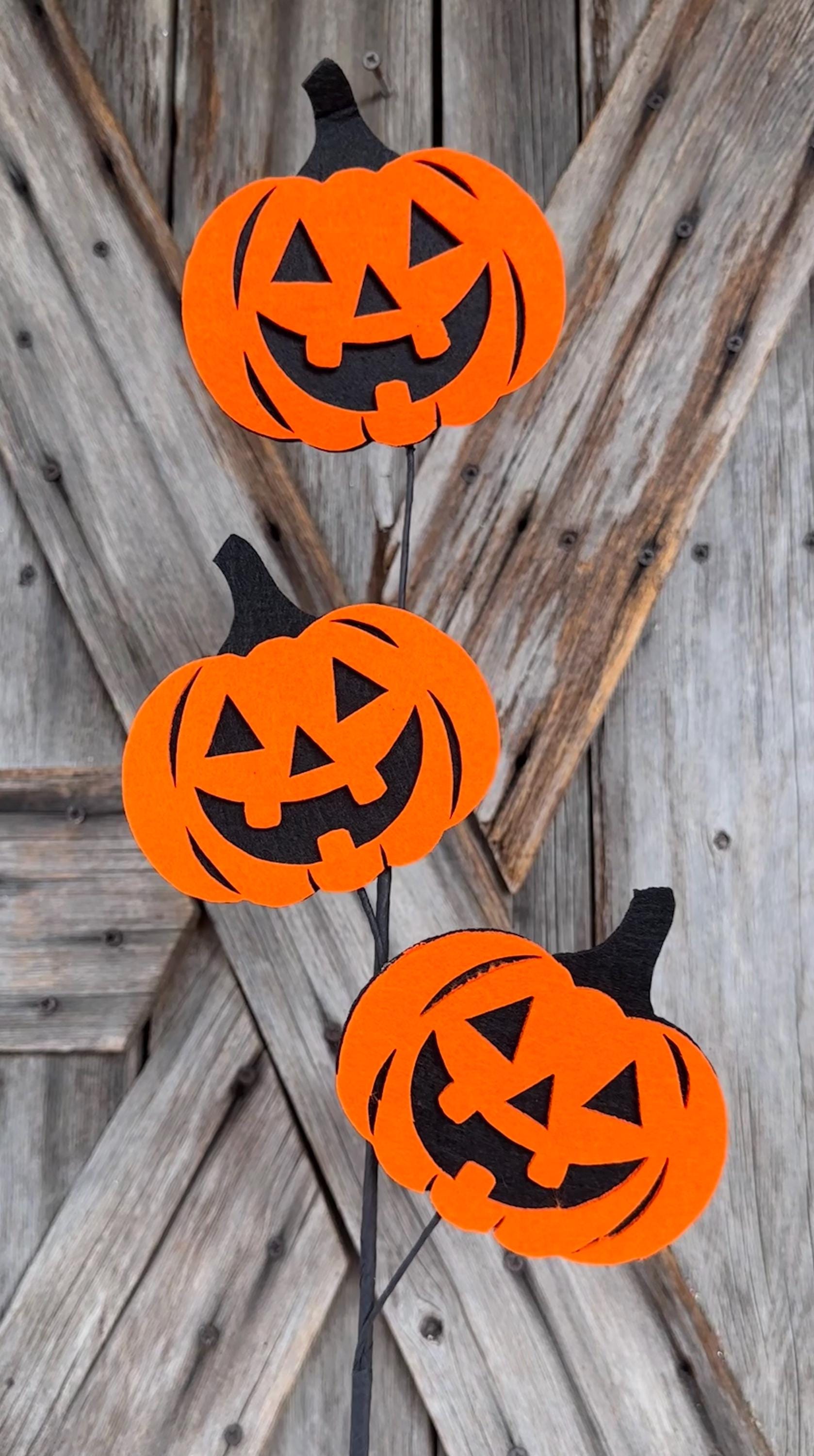 Big Orange Jack O Lantern Spray