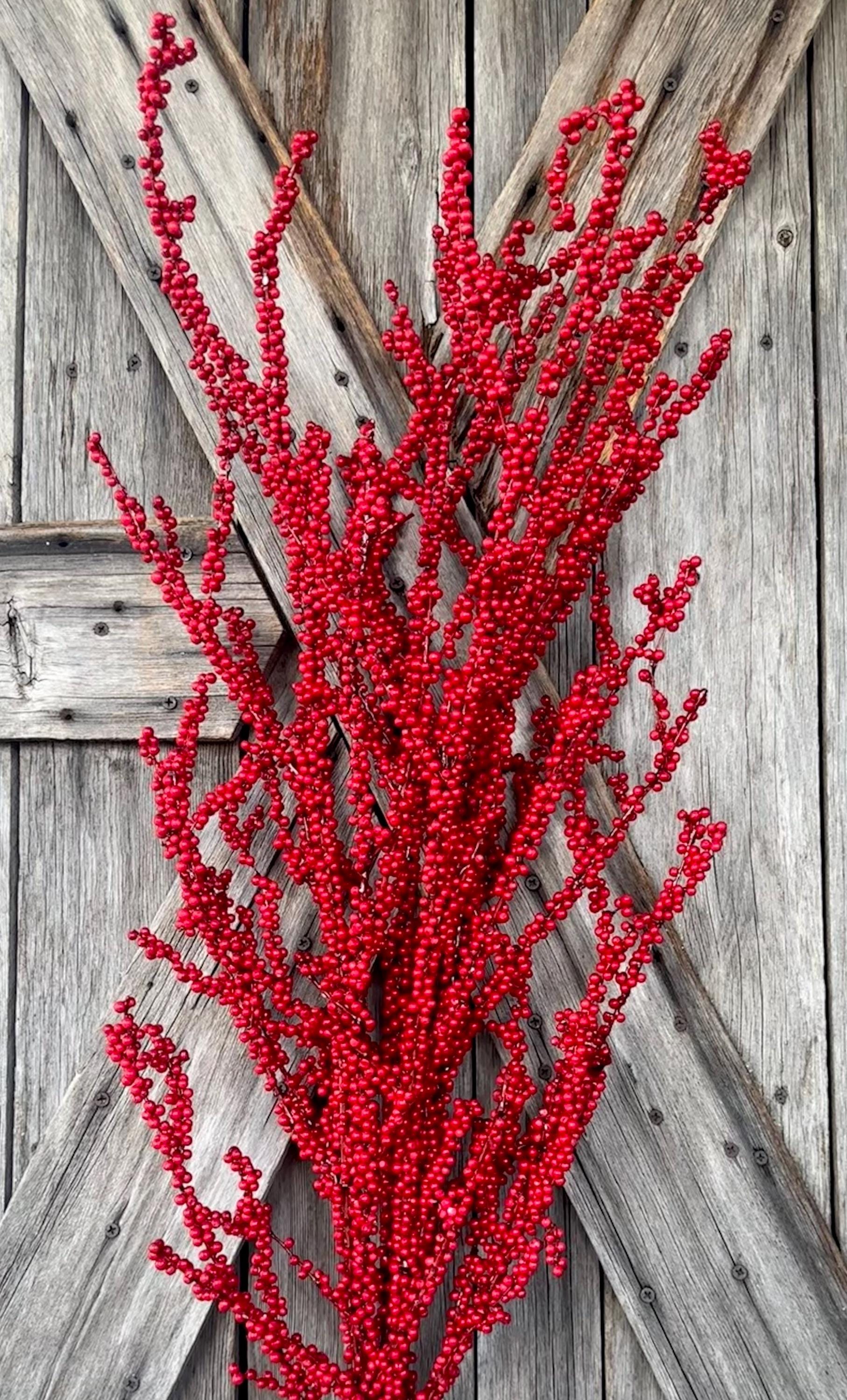 Supersize Red Berry Twig Bundle, 35 Inches