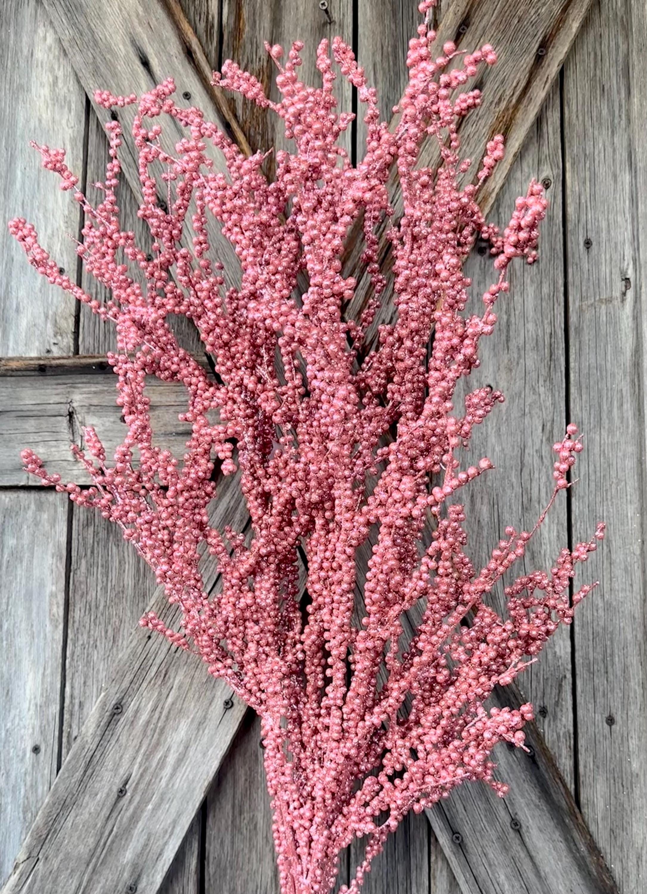Supersize Pink Berry Twig Bundle, 35 Inches