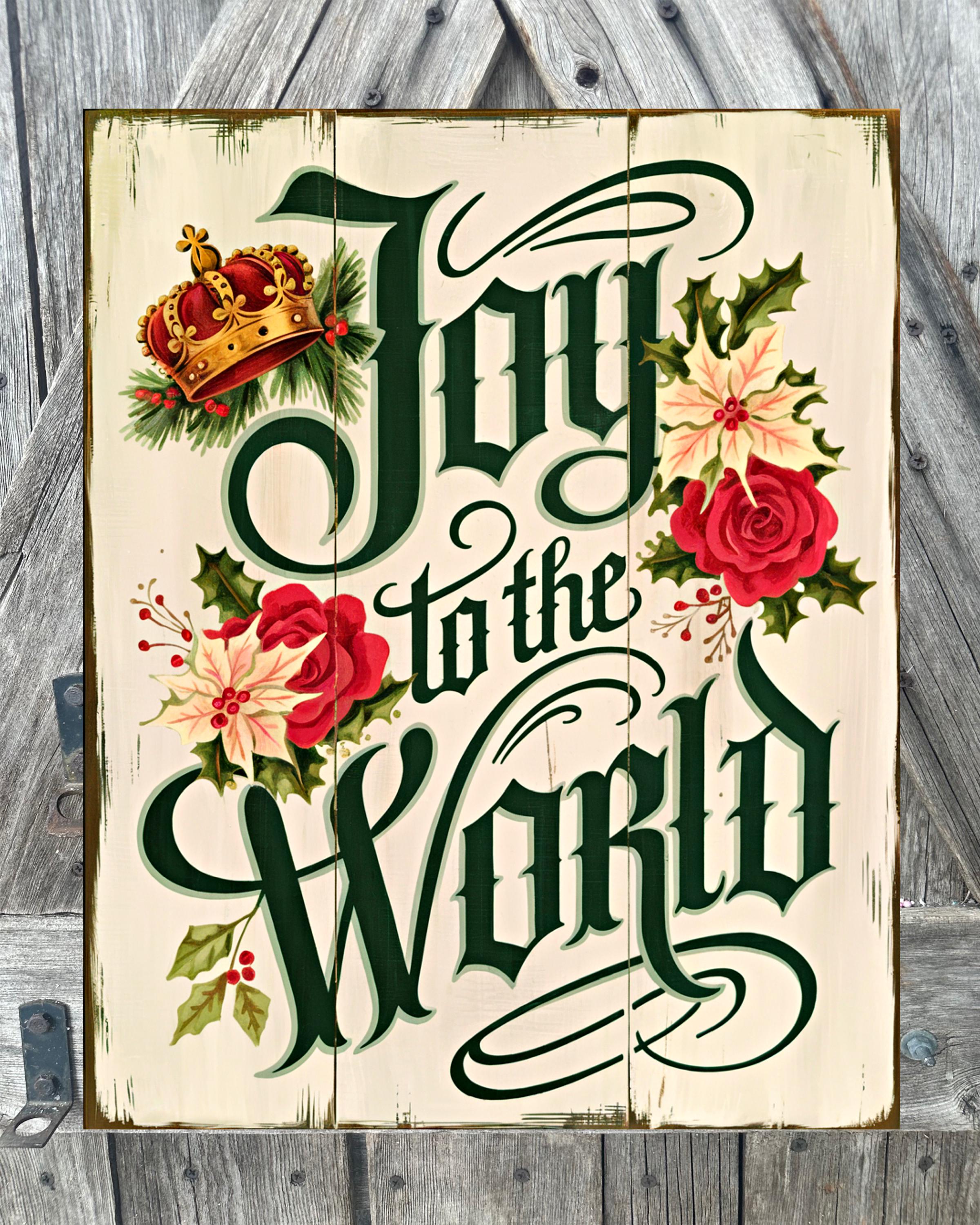 Joy To The World, Christmas Sign, Christmas Decor, Christmas Wall Art