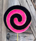 Pink Black Lollipop , 8 Inches Wide