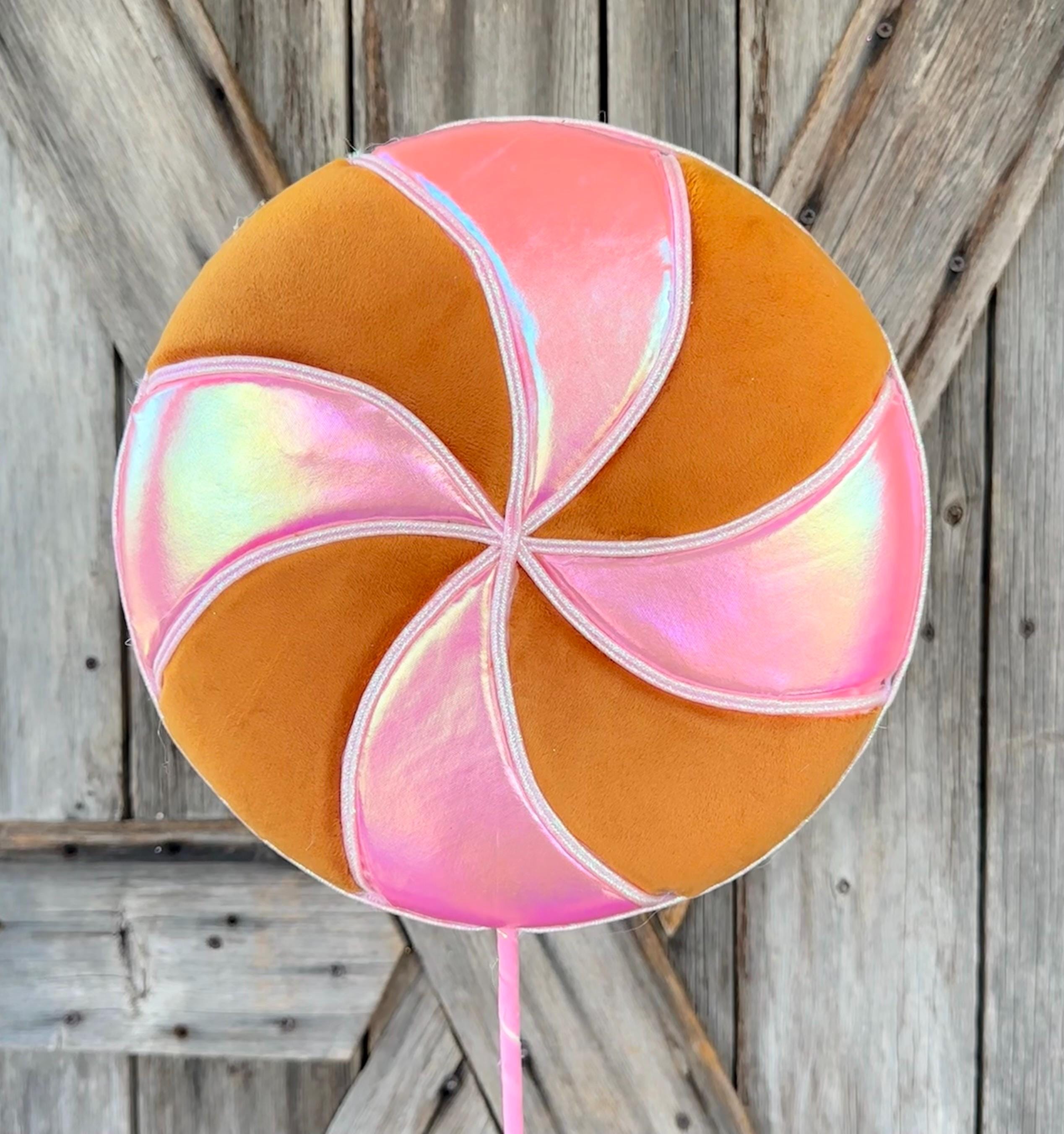 Large Gingerbread Lollipop, 12 Inches Across