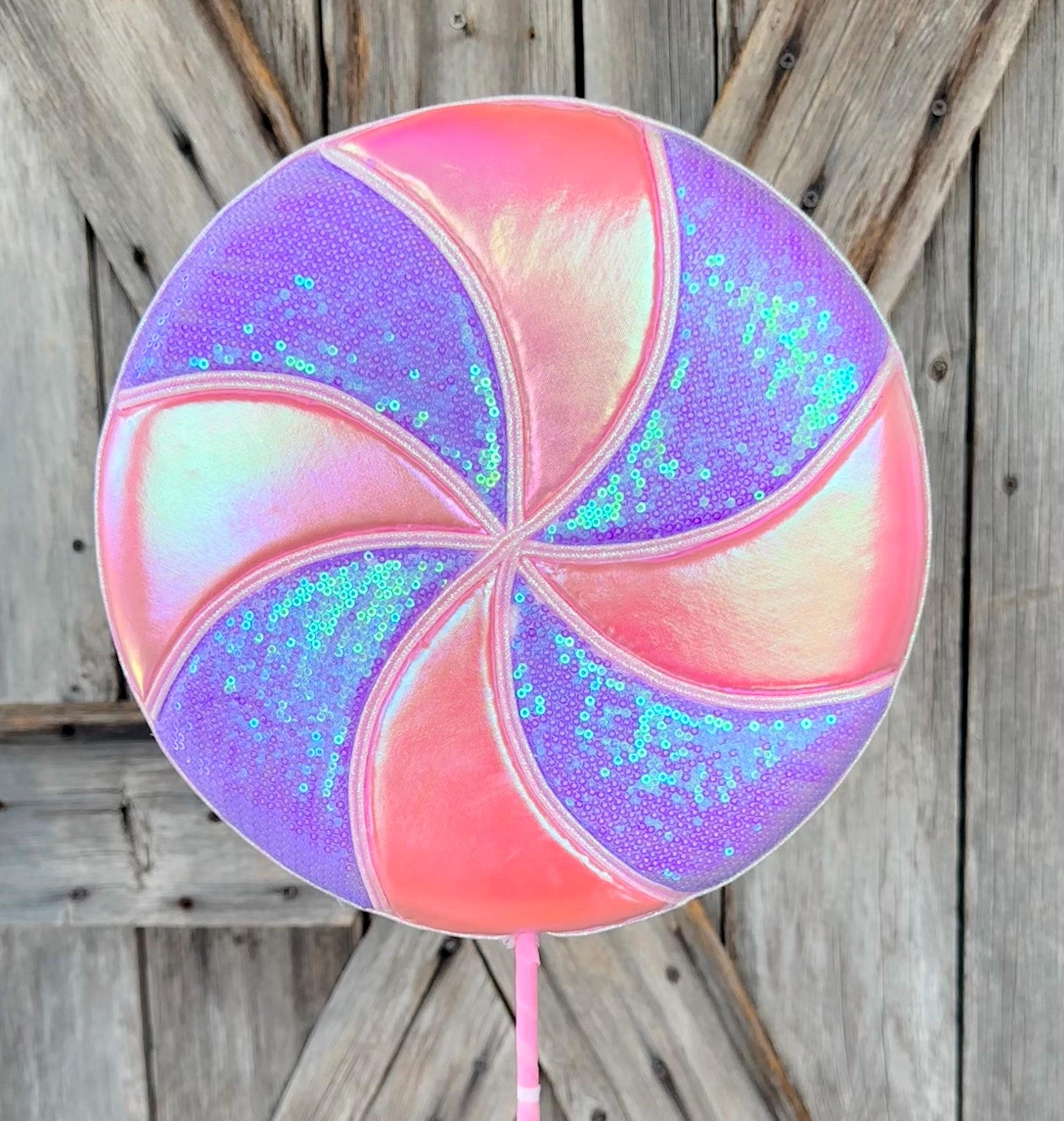 Pink Lavender Lollipop, 10 Inches Across