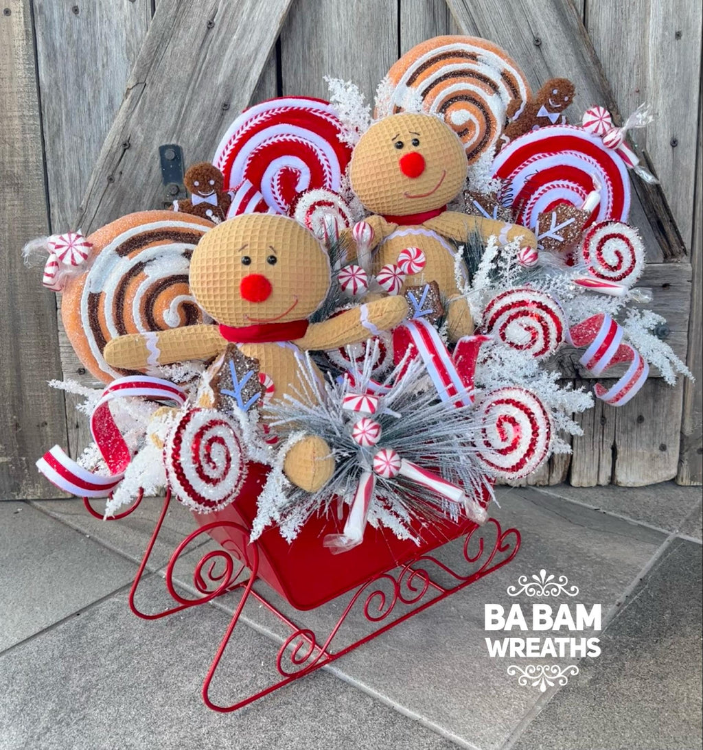 Gingerbread Centerpiece, Christmas Centerpiece