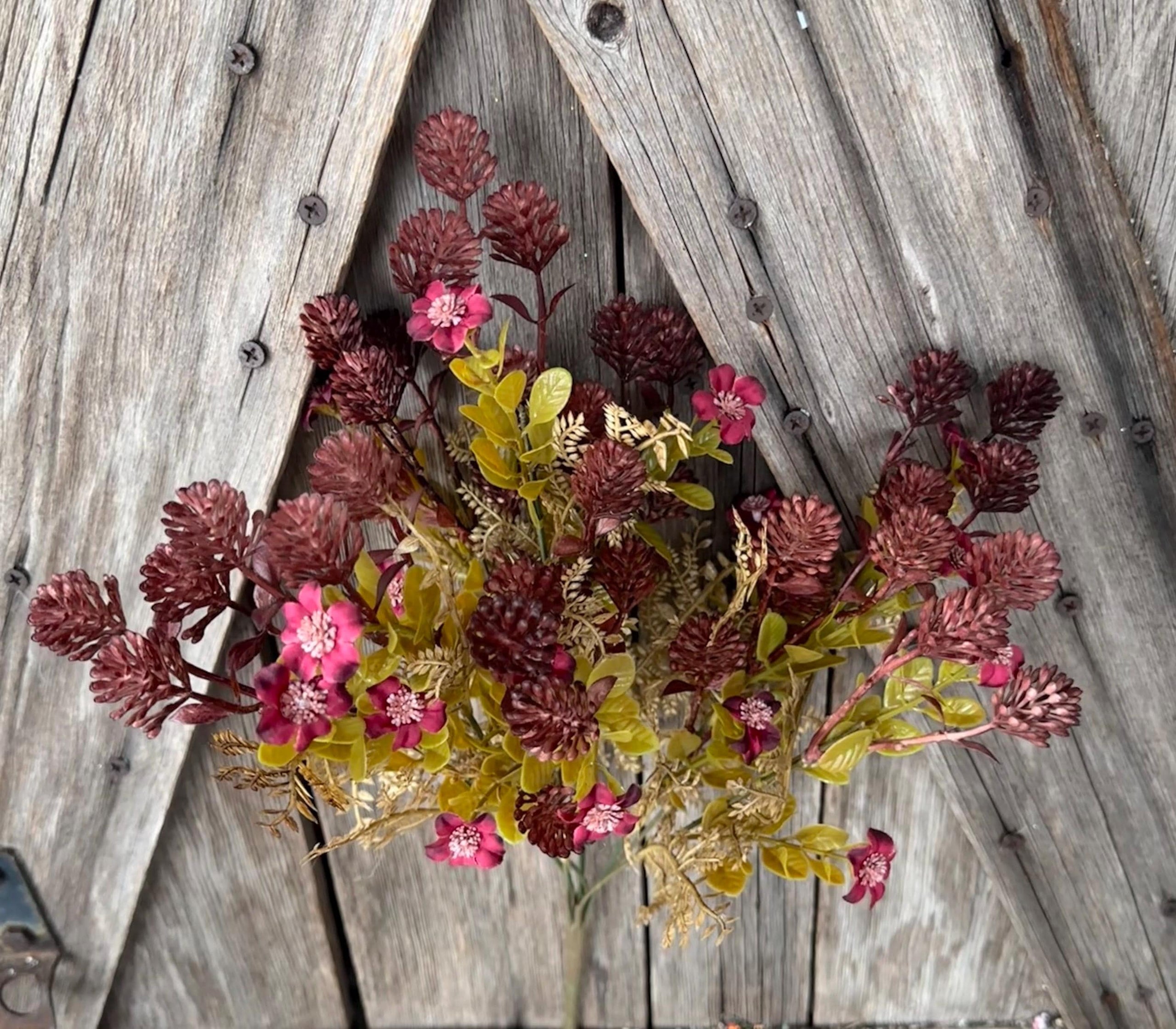 Burgundy Leaf Bush , Wreath Supply, Floral