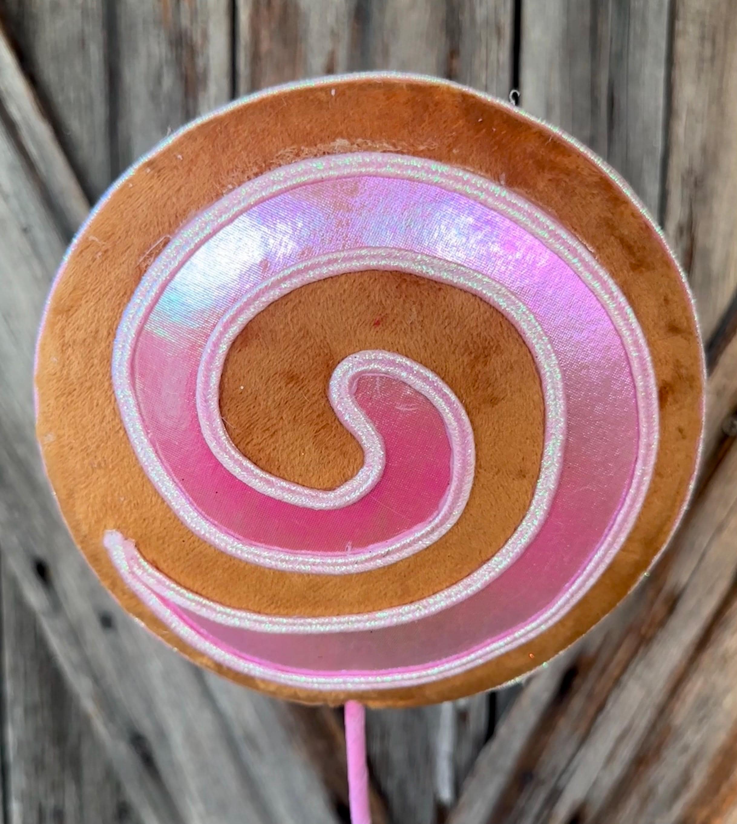 Pink Gingerbread Swirl Lollipop