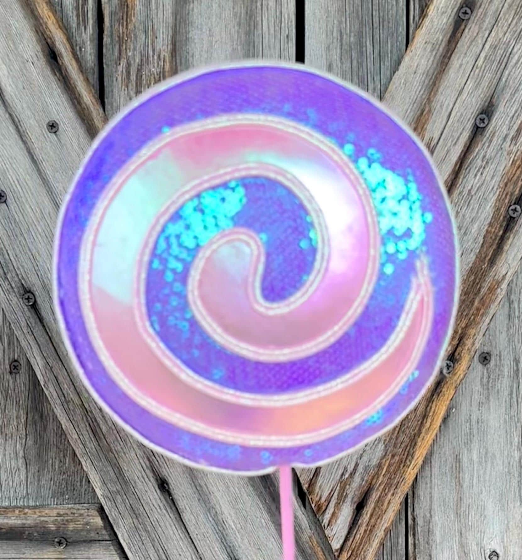 Pink Lavender Sequin Lollipop
