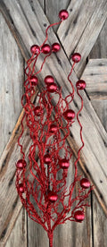 Red Ball Twig Spray