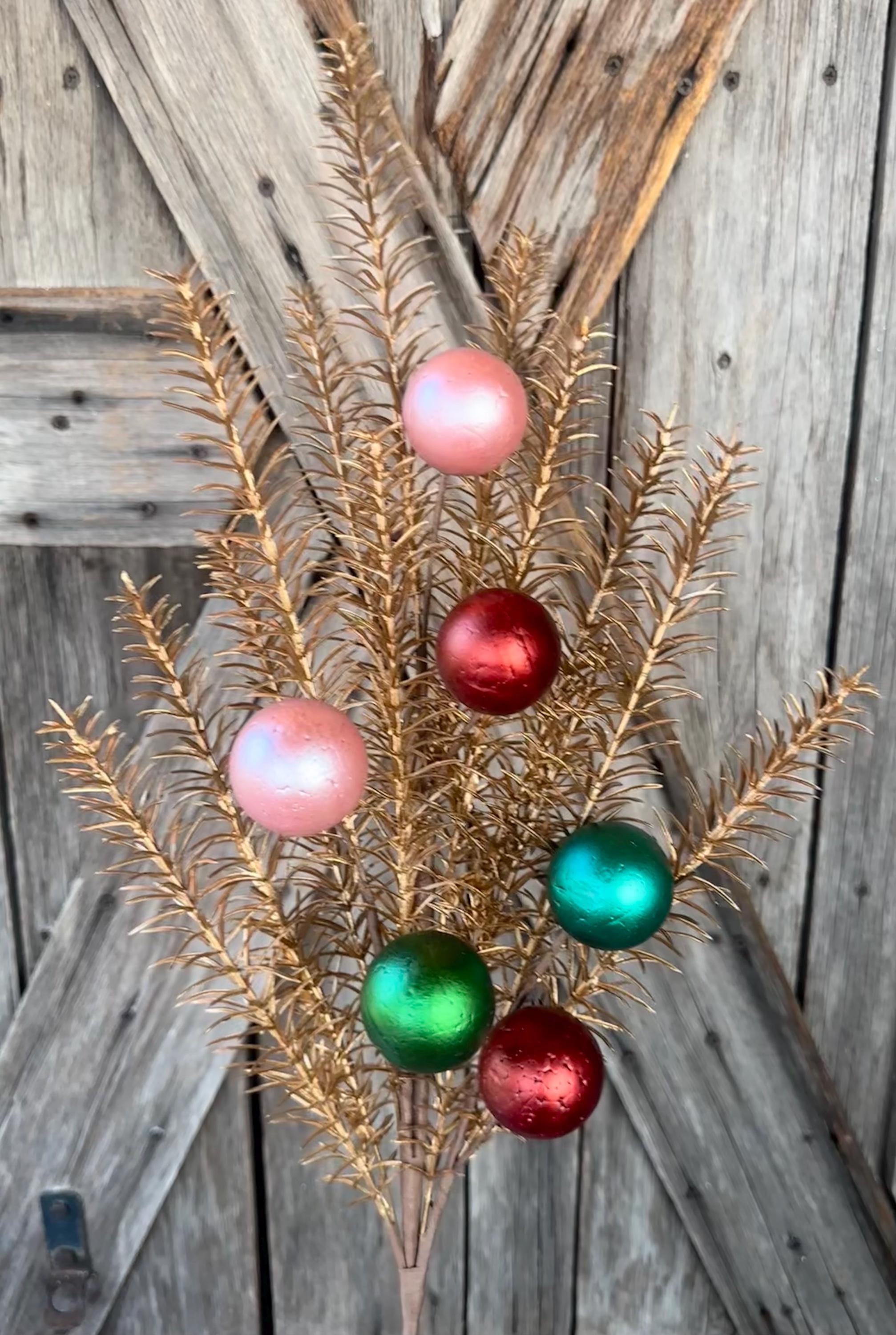 Colorful Ornament Gold Pine Bush