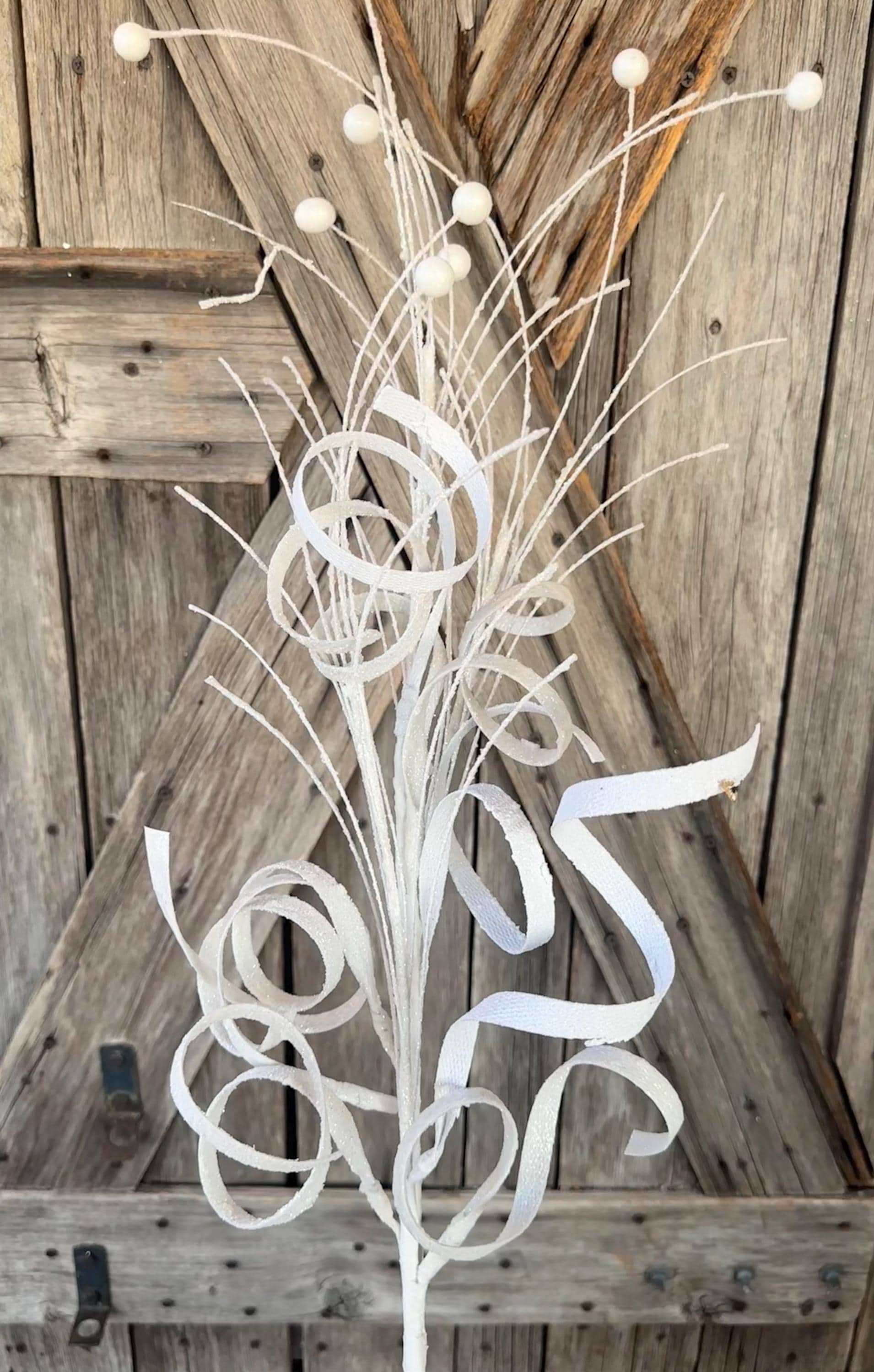 White Curly Wispy Spray