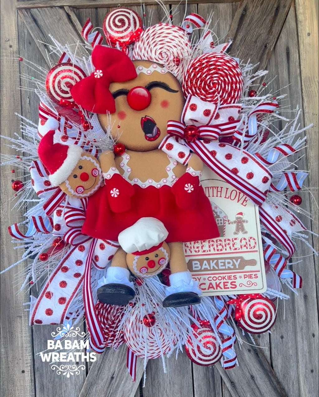 Christmas Swag, Christmas Wreath, Holiday Swag, Holiday Wreath, Gingerbread Decor, Gingerbread Wreath, Whimsical Christmas