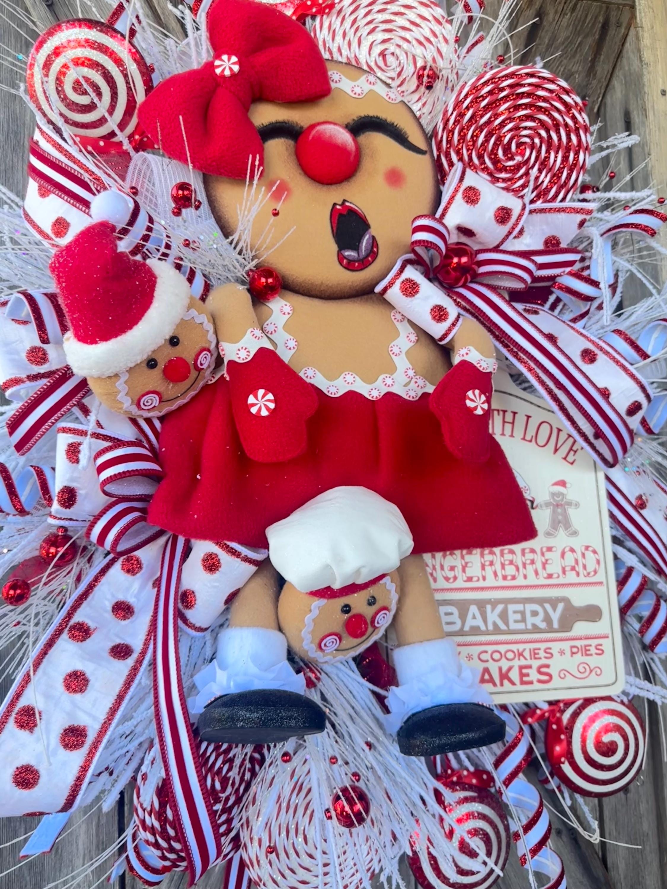 Christmas Swag, Christmas Wreath, Holiday Swag, Holiday Wreath, Gingerbread Decor, Gingerbread Wreath, Whimsical Christmas