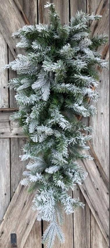 Deluxe Snow Pine Teardrop Base, 36 Inches Wreath Supply