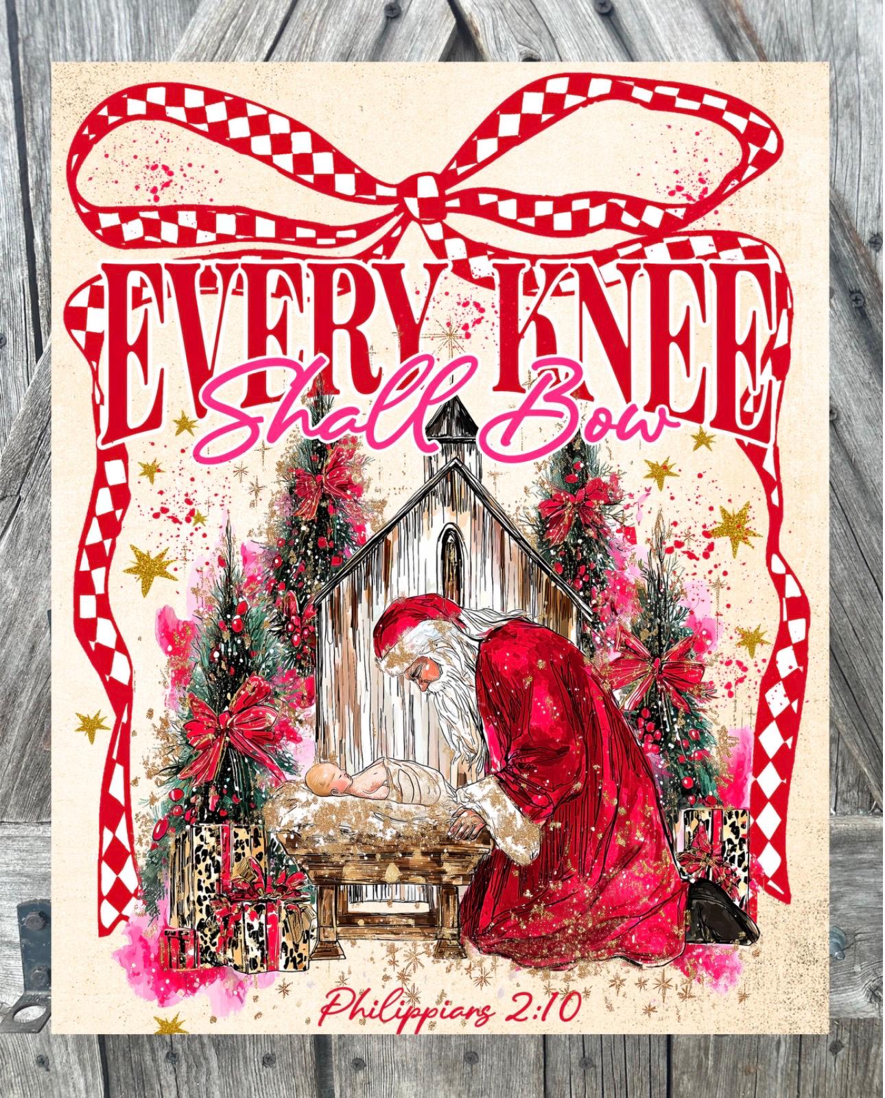 Every Knee Shall Bow, Christmas Sign, Christmas Decor, Christmas Wall Art
