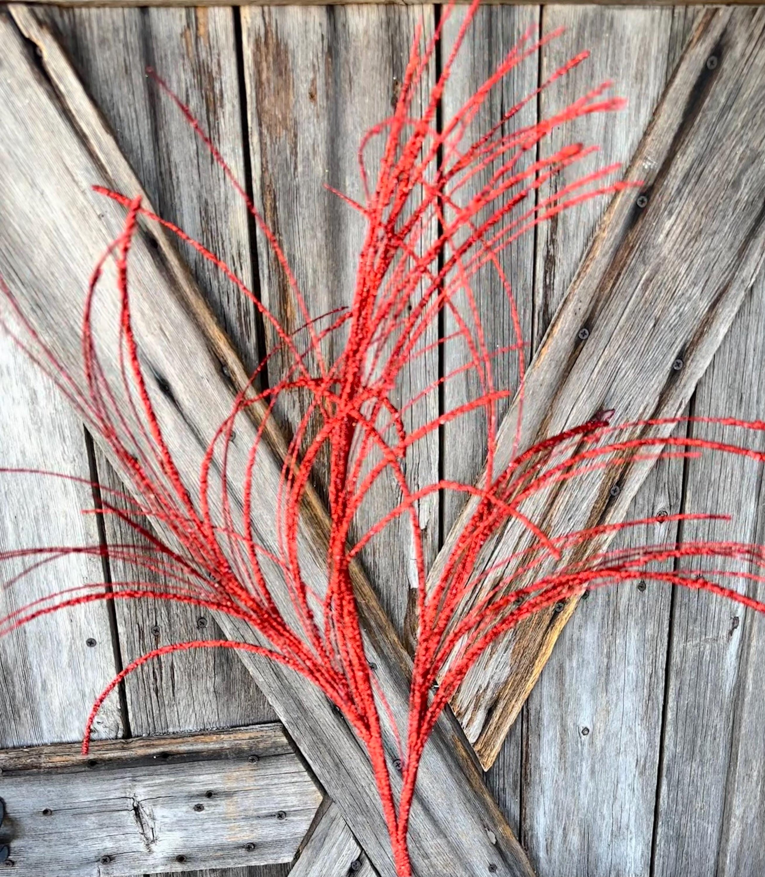 Red Wispy Glitter Spray