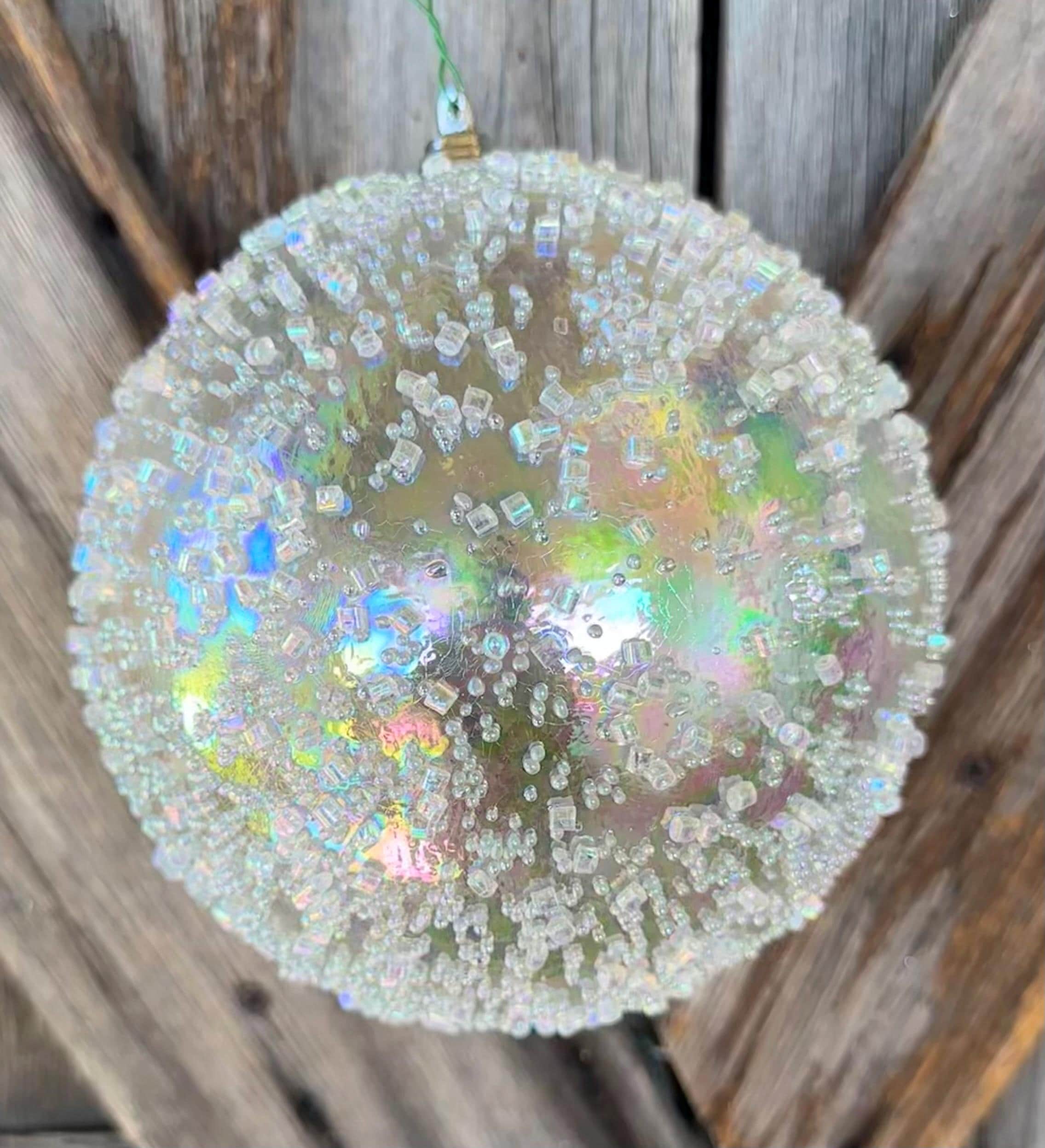 Clear Sprinkled 8 Inch Shatterproof Ornament