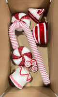 Misc Box of Red White Supplies~ Used, Warehouse Sale