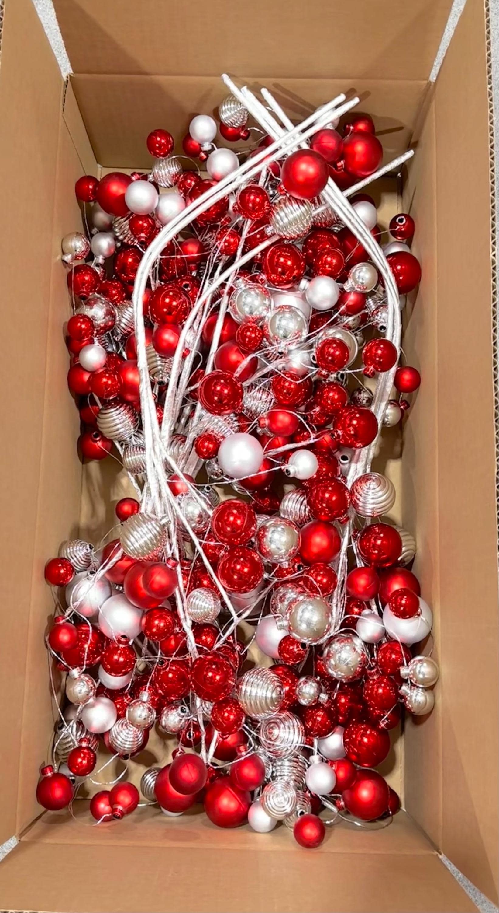 Box of Red Silver Ball Sprays~ 14 ~ Used, Warehouse Sale