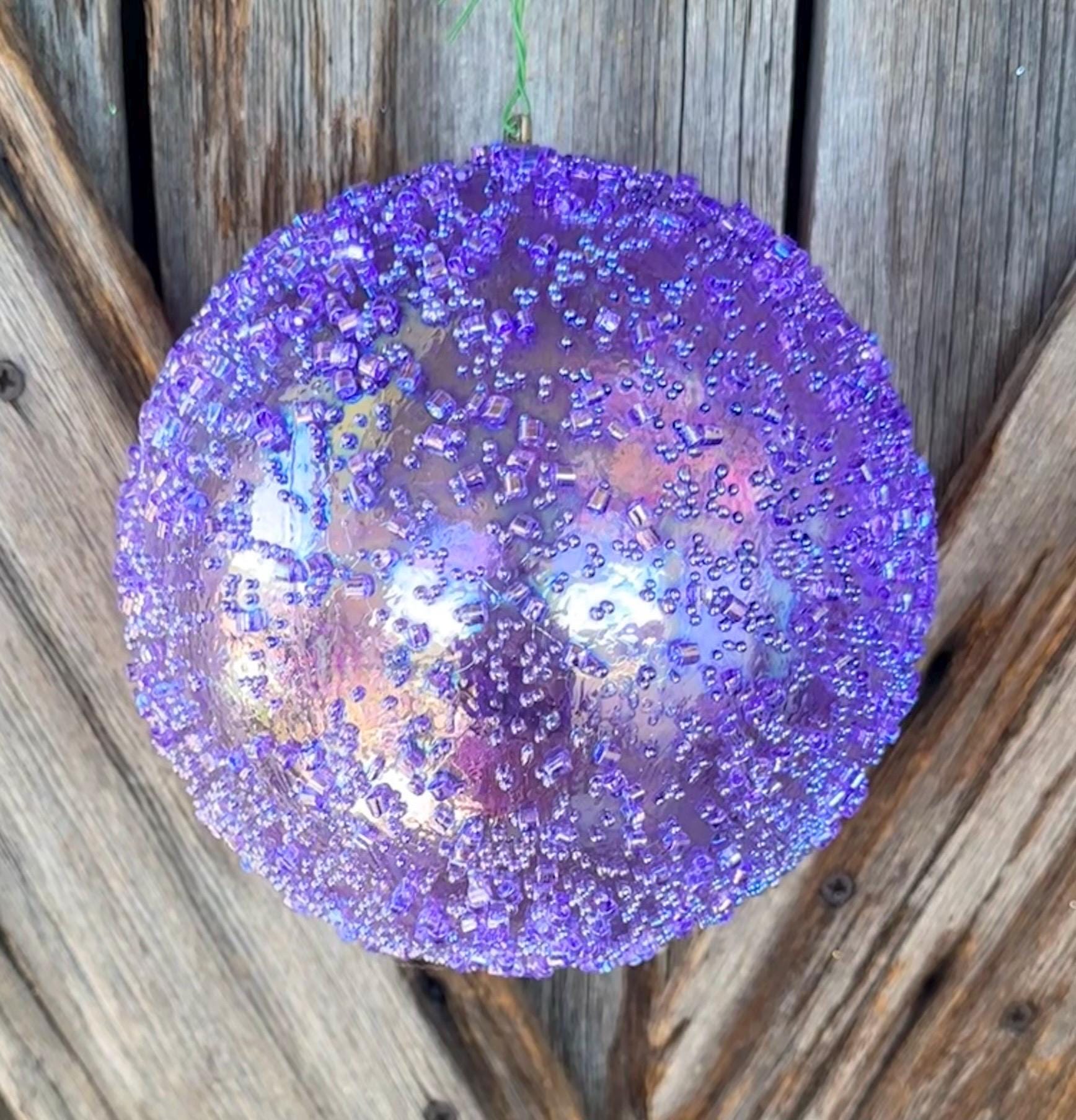 Purple Sprinkled 8 Inch Shatterproof Ornament