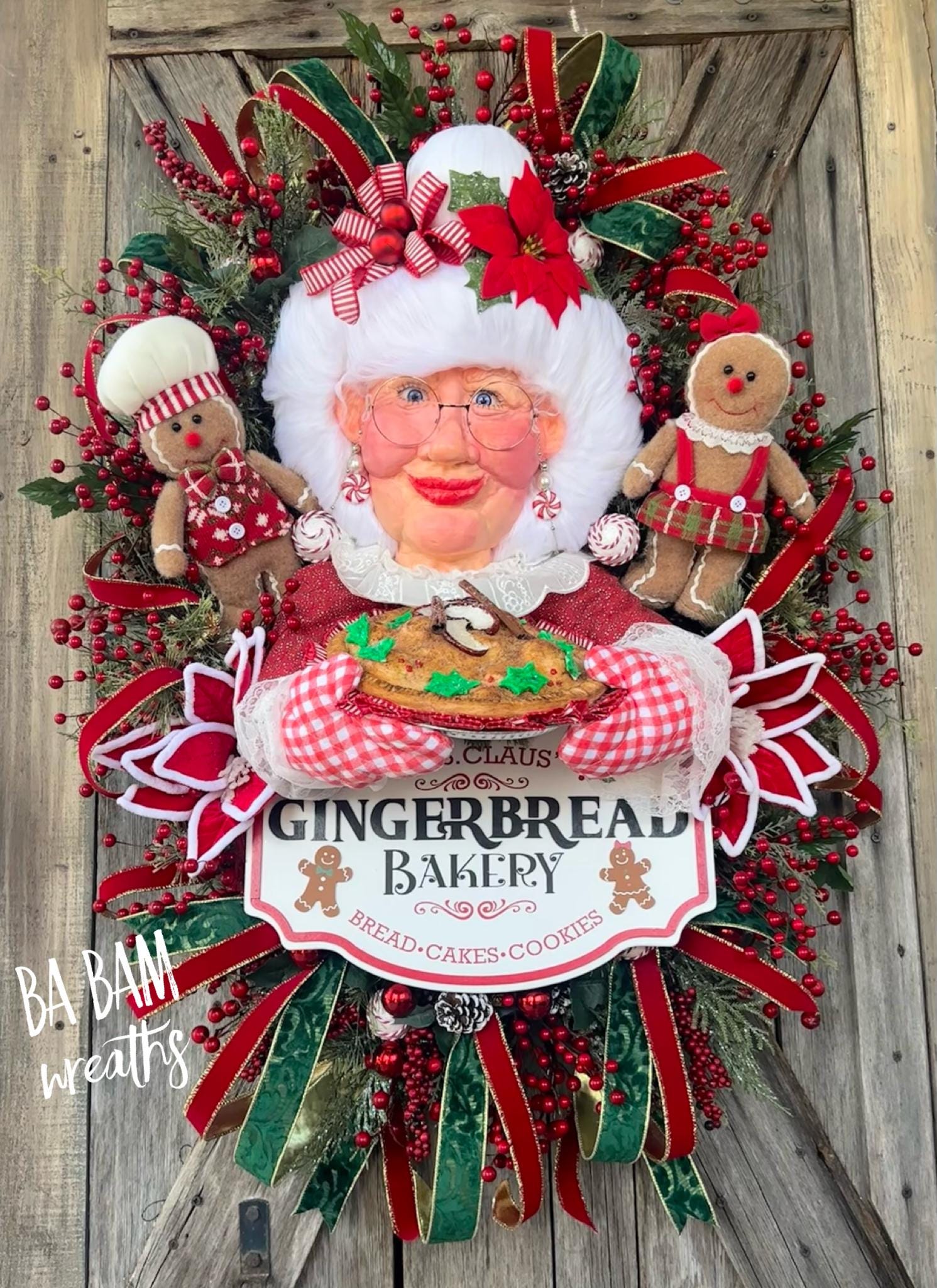 Christmas Swag, Christmas Wreath, Holiday Swag, Holiday Wreath, Gingerbread Decor, Gingerbread Wreath, Whimsical Christmas