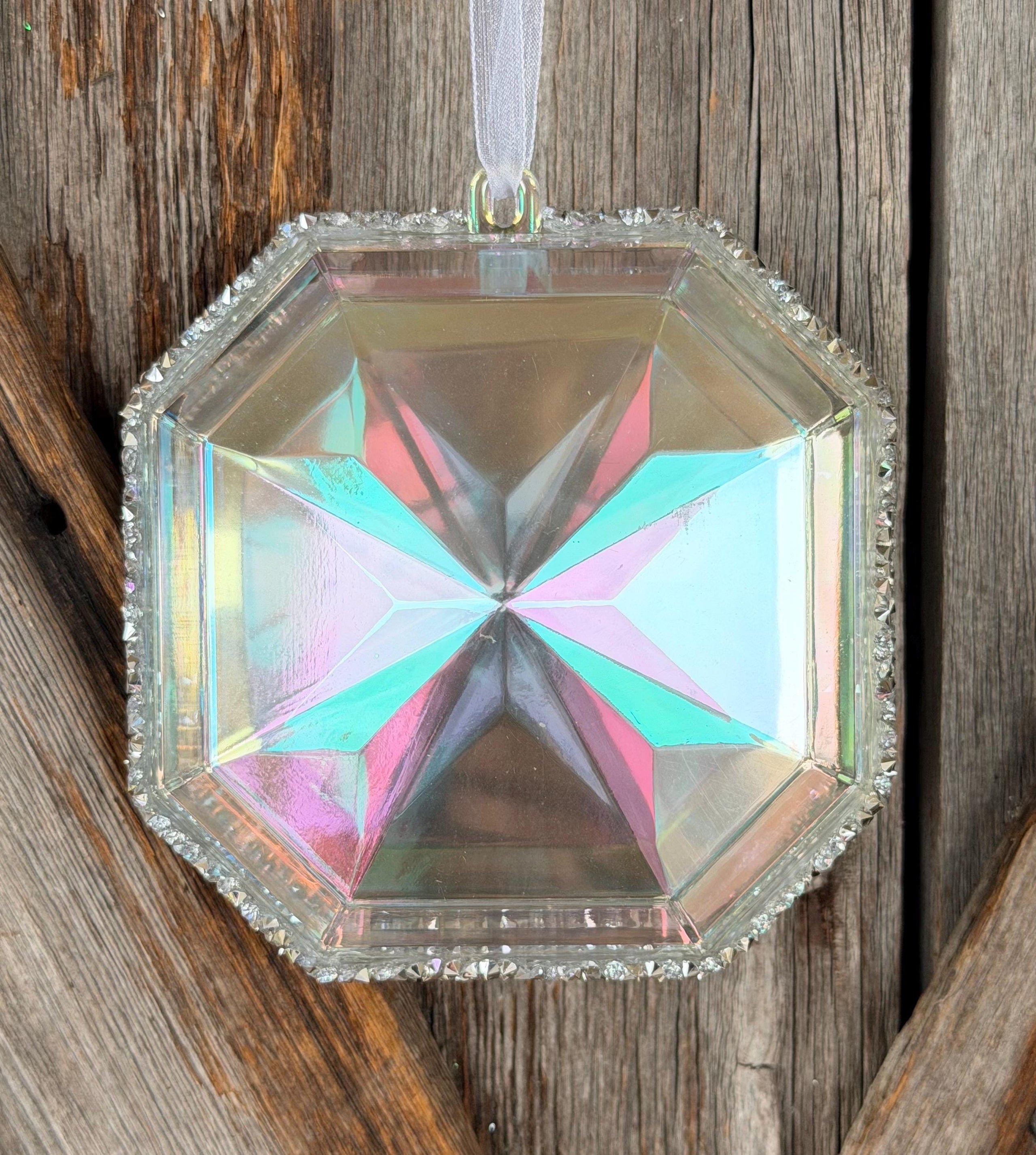 White Square Jewel, 4 Inch Shatterproof