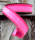 Pink Velvet Pom Pom Wired Ribbon 1.5 Inch