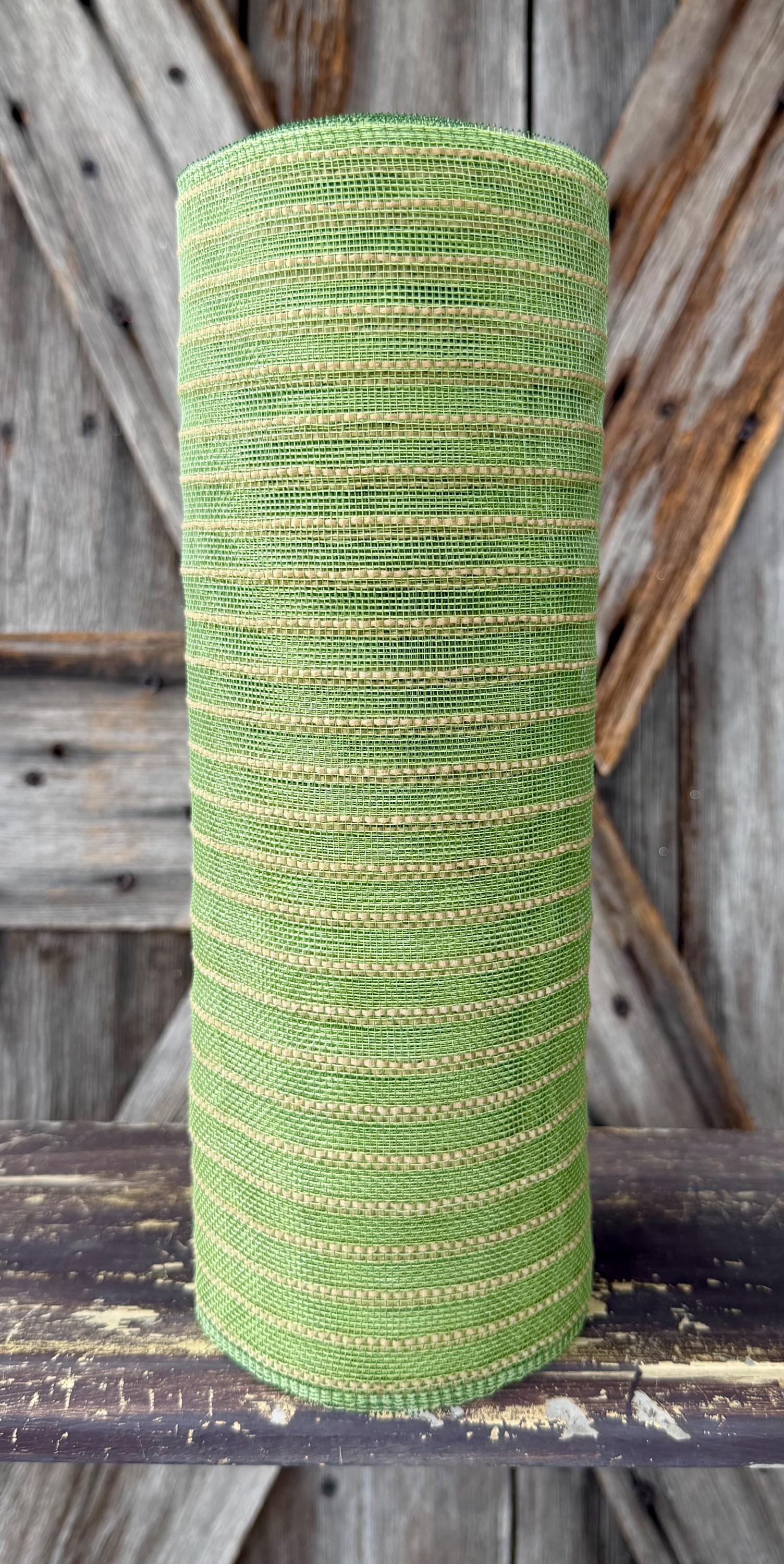 10 Yards, Fine Weave Moss Green Lined Mesh