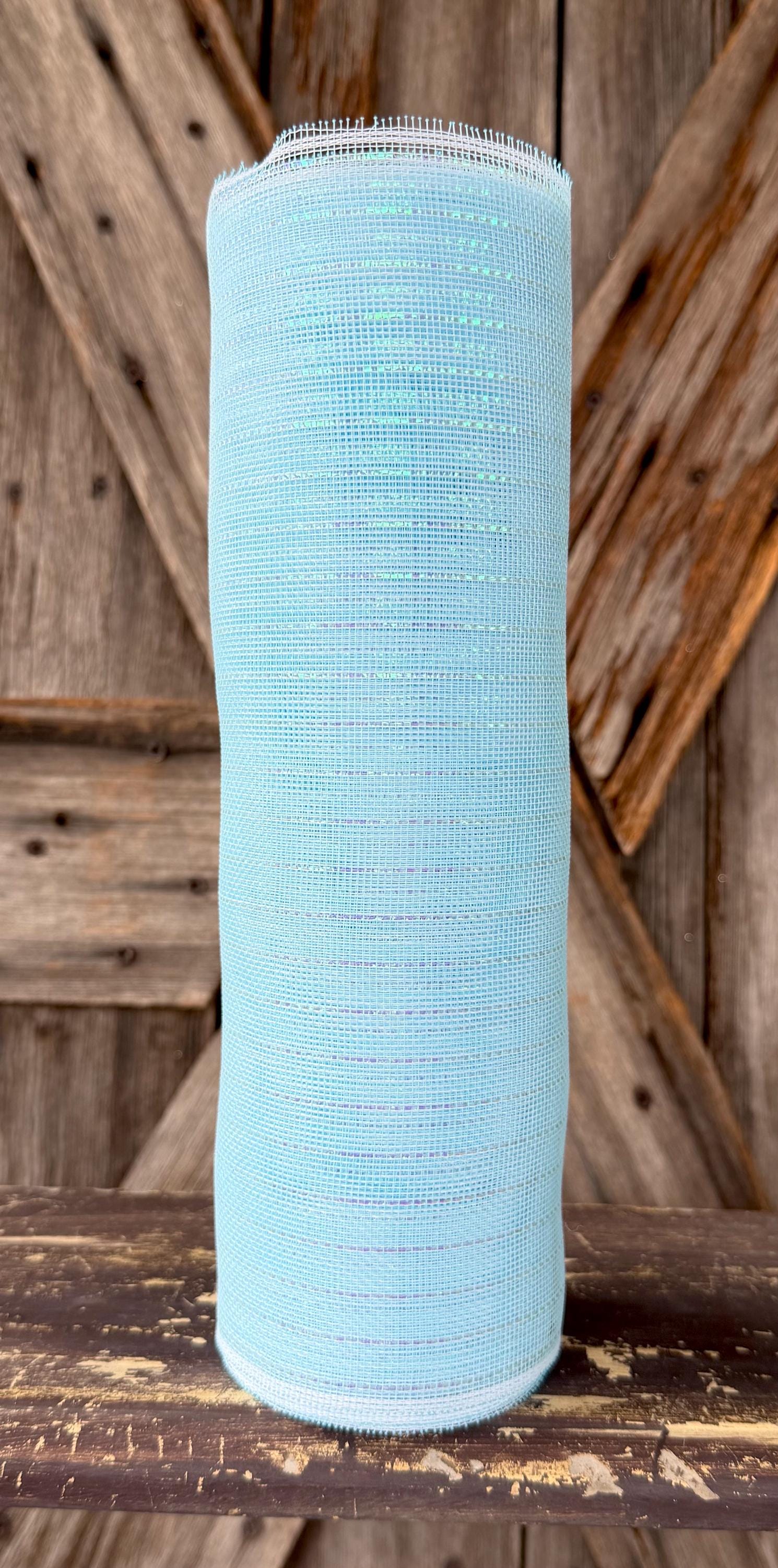 10 Yards, Fine Weave Pastel Turquoise Mesh