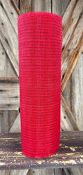 10 Yards, Fine Weave Red Jute Mesh