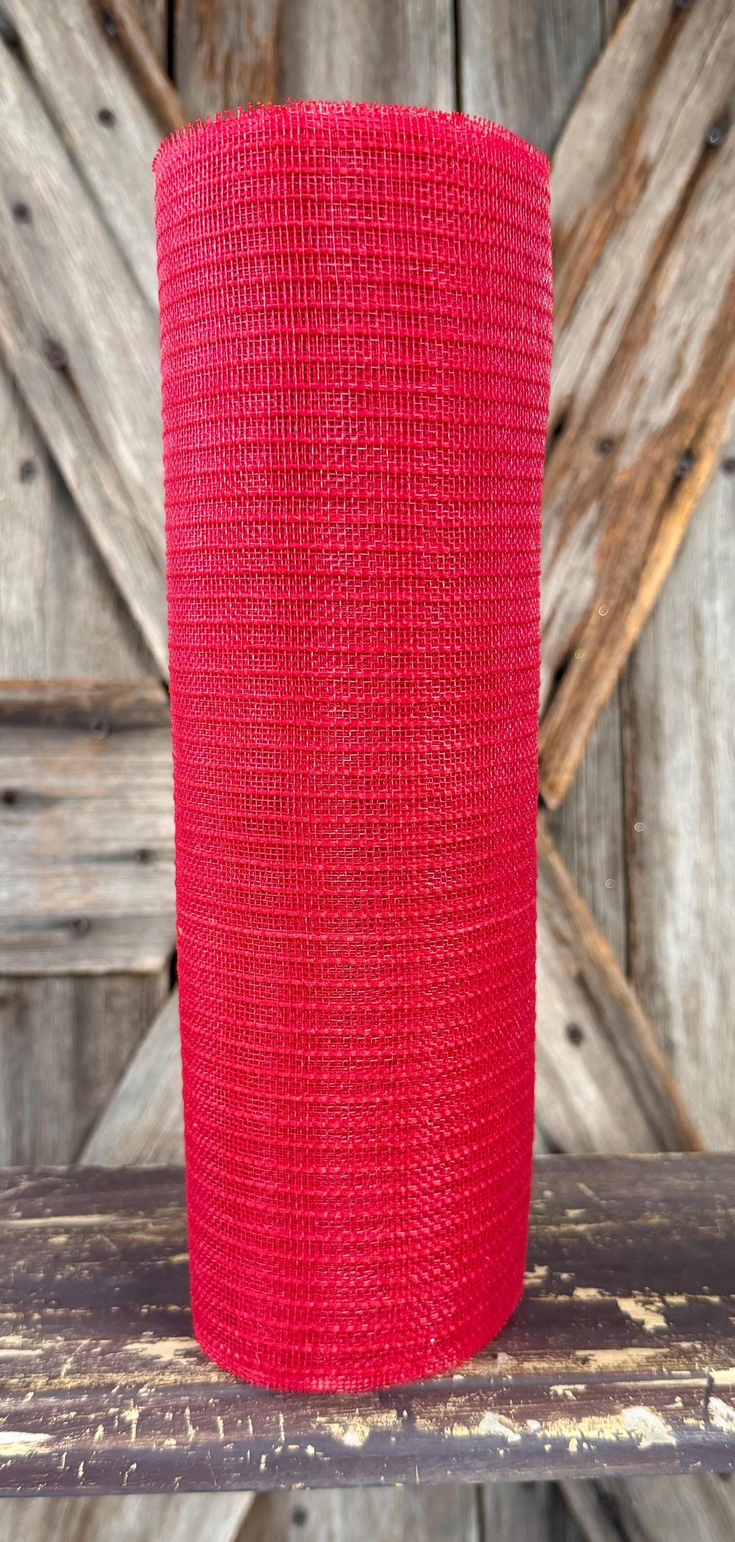 10 Yards, Fine Weave Red Jute Mesh